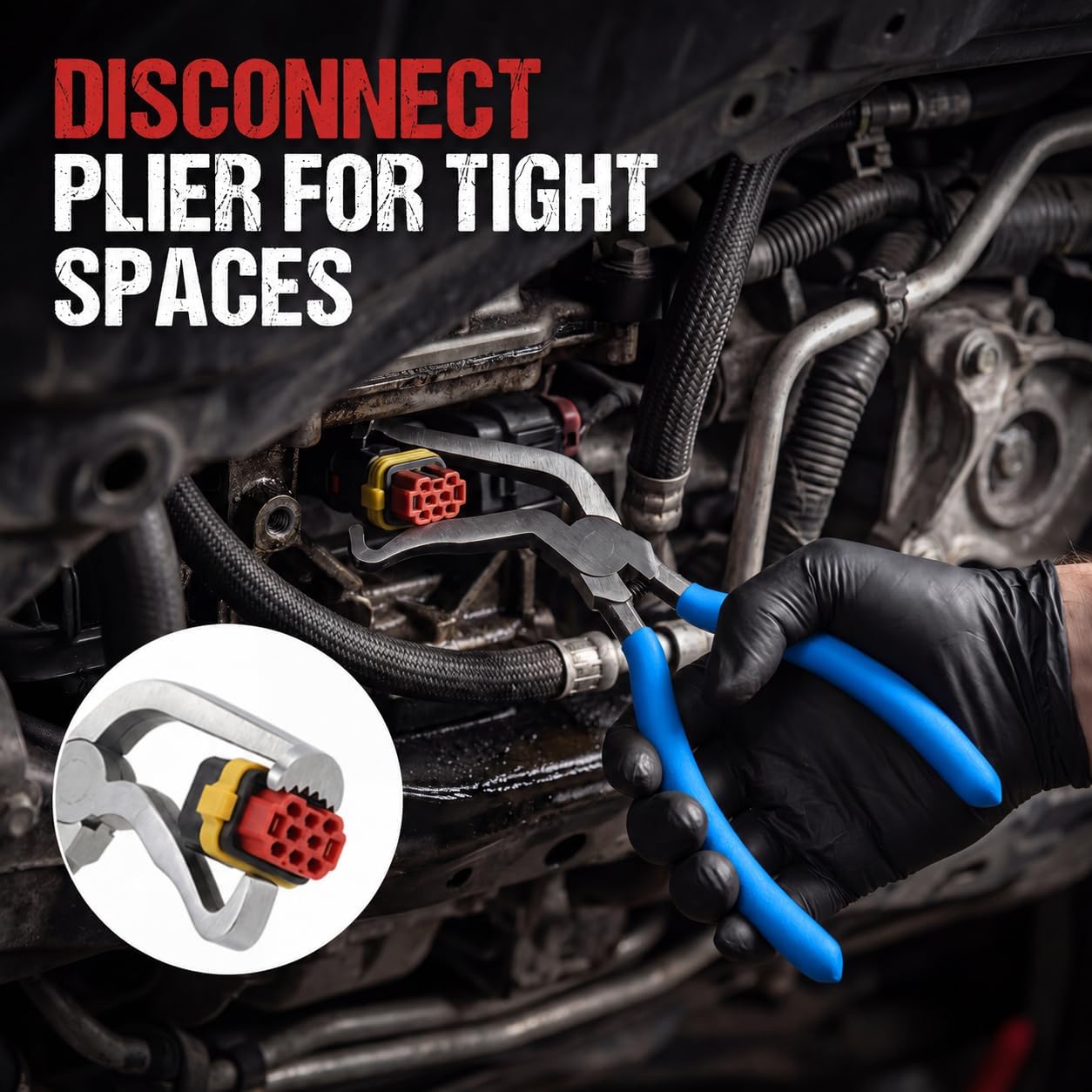 Electrical Disconnect Pliers Set, Fuel Line Disconnect Tool Kit, Automotive Electrical Connector Separator Removal Tool Kit and Hose Clamp Removal Pliers Set,Car Trim Removal Tools