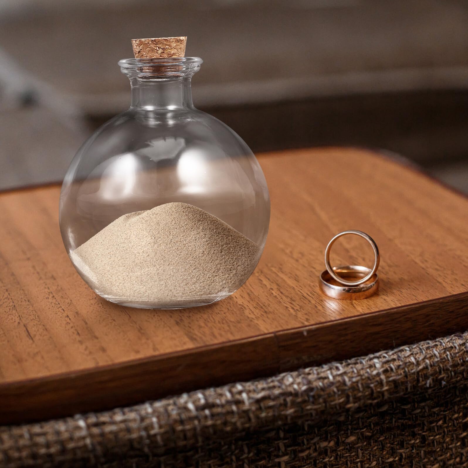 TOYANDONA 3 Stück Glasflaschen mit Korken für Hochzeits Sandzeremonie Transparente Dekorative Fläschchen zum Aufbewahren von Sand Elegantes Origami Bastelgefäß