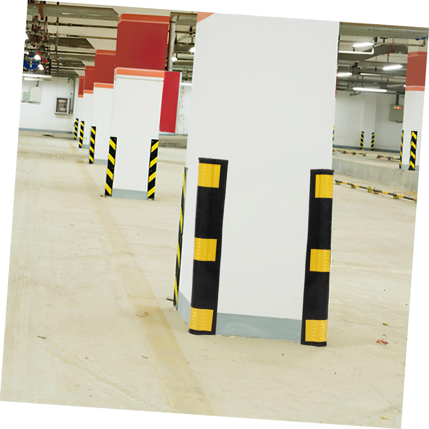Paraspigoli in Gomma Riflettente per Pilastri Parete, Protezione Garage Facile da Installare, per Parcheggi e Garage Sotterranei