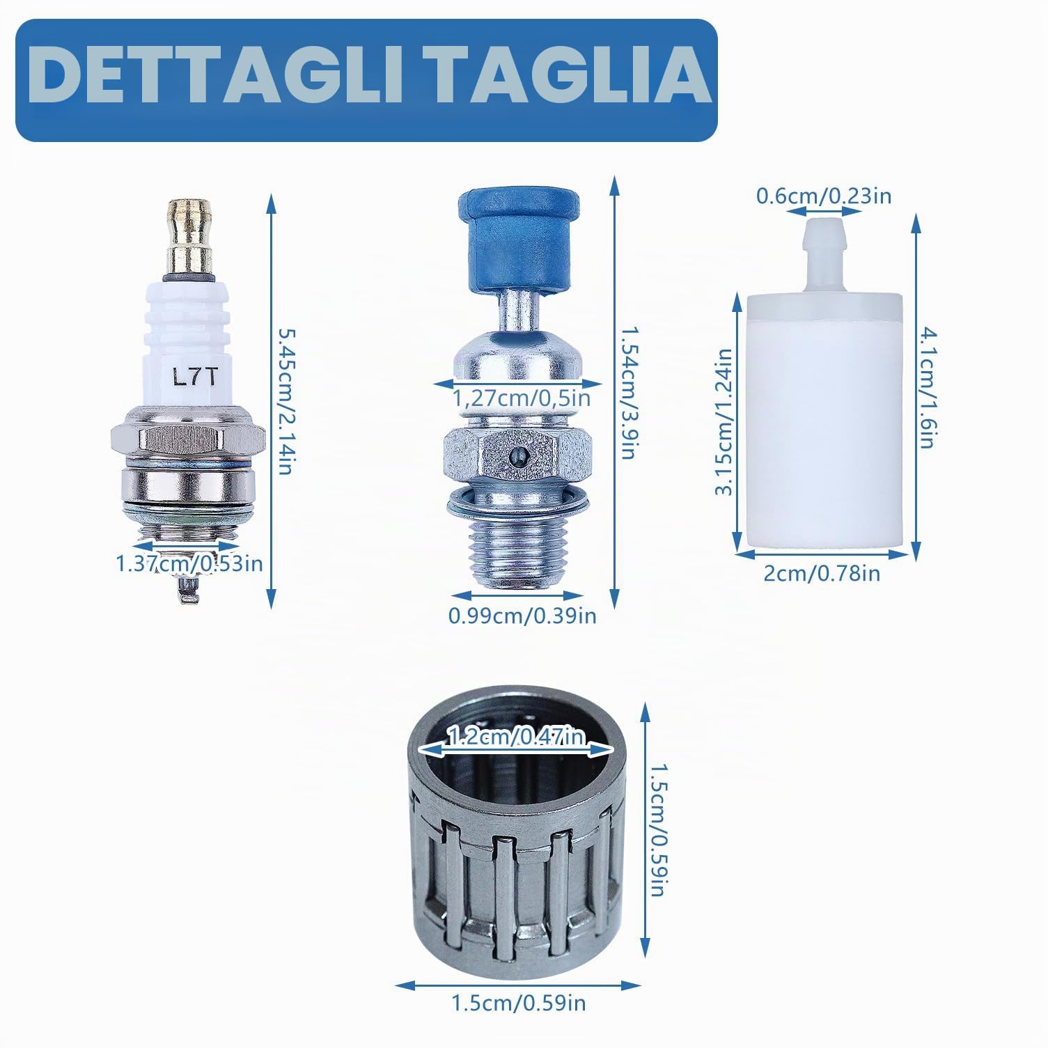 Cilindro e Pistone per Husqvarna K760 K750, AUMEL 51mm Cilindro + Pistone + Albero Motore + Cuscinetto + Guarnizione + Candela Kit Ricambi 15 in 1, Sostituire 506 38 61-71