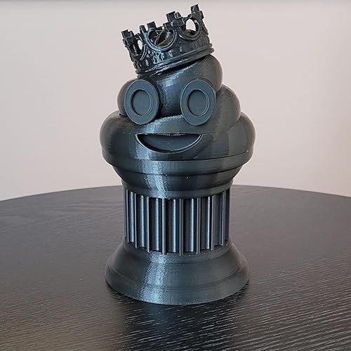 Miniatura 8 de Znet3D Trofeo de emoji King Poop  Premio divertido y regalo  Hecho a mano con fabricación aditiva  6 pulgadas de alto  Con un emoji de caca sólida