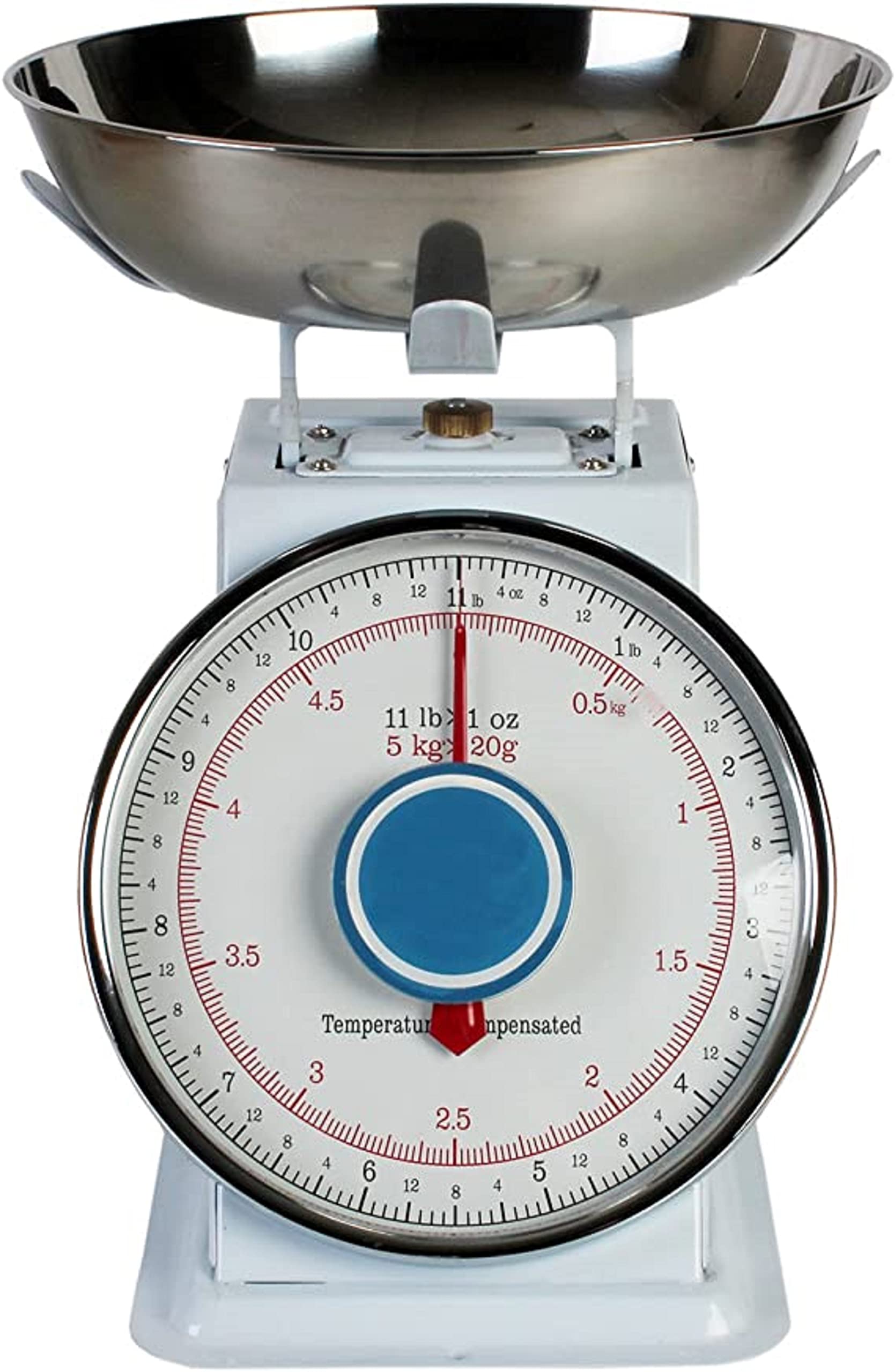 TrueCraftware- 11 lb. Mechanical Kitchen Bowl Platform Weighing Food Scale- Heavy Duty Portion Control Mechanical Kitchen and Food Scale Industrial Dial Scale for Kitchens and Restaurants