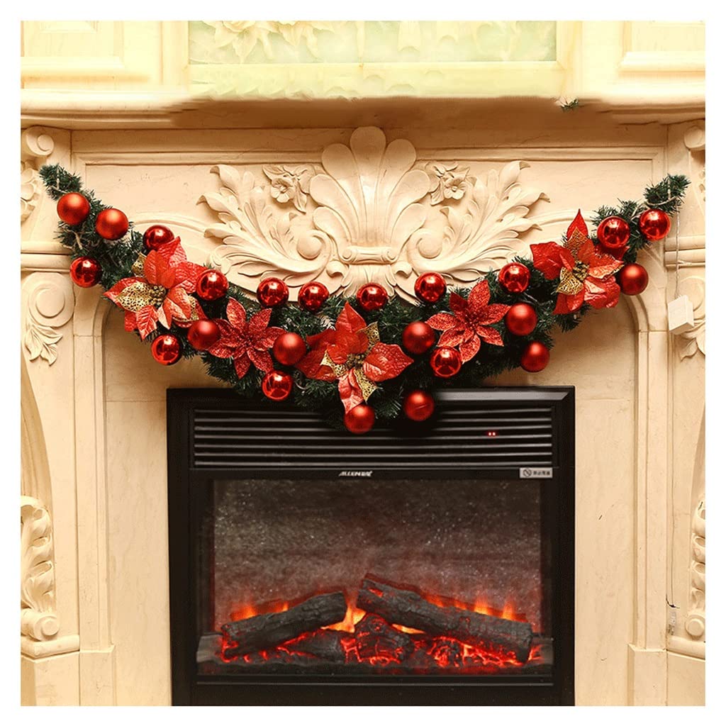 Weihnachten Girlande Künstliche Weihnachtsgirlande for Türen Und Kamine, Weihnachtsdekoration for Den Innenbereich Weihnachtsdekoration(A,150cm)
