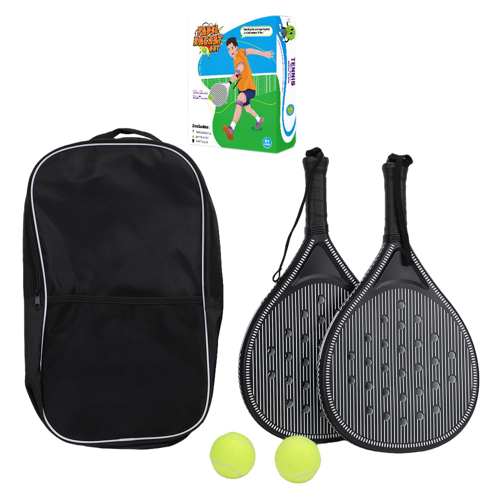 SUNGOOYUE Nox Padel Racket Raqueta De Pádel, con Juego De Tenis, Abs Pro Eva Core para Deportes Familiares Al Aire Equipo De Bádminton Y Tenis