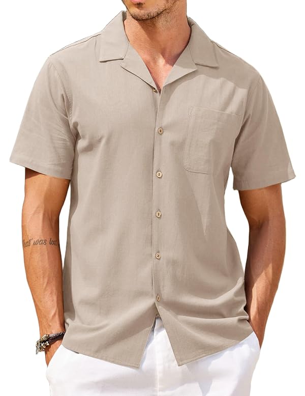 COOFANDY Men's Casual, A-Khaki, Small by COOFANDY - Used condition - US$9.00
