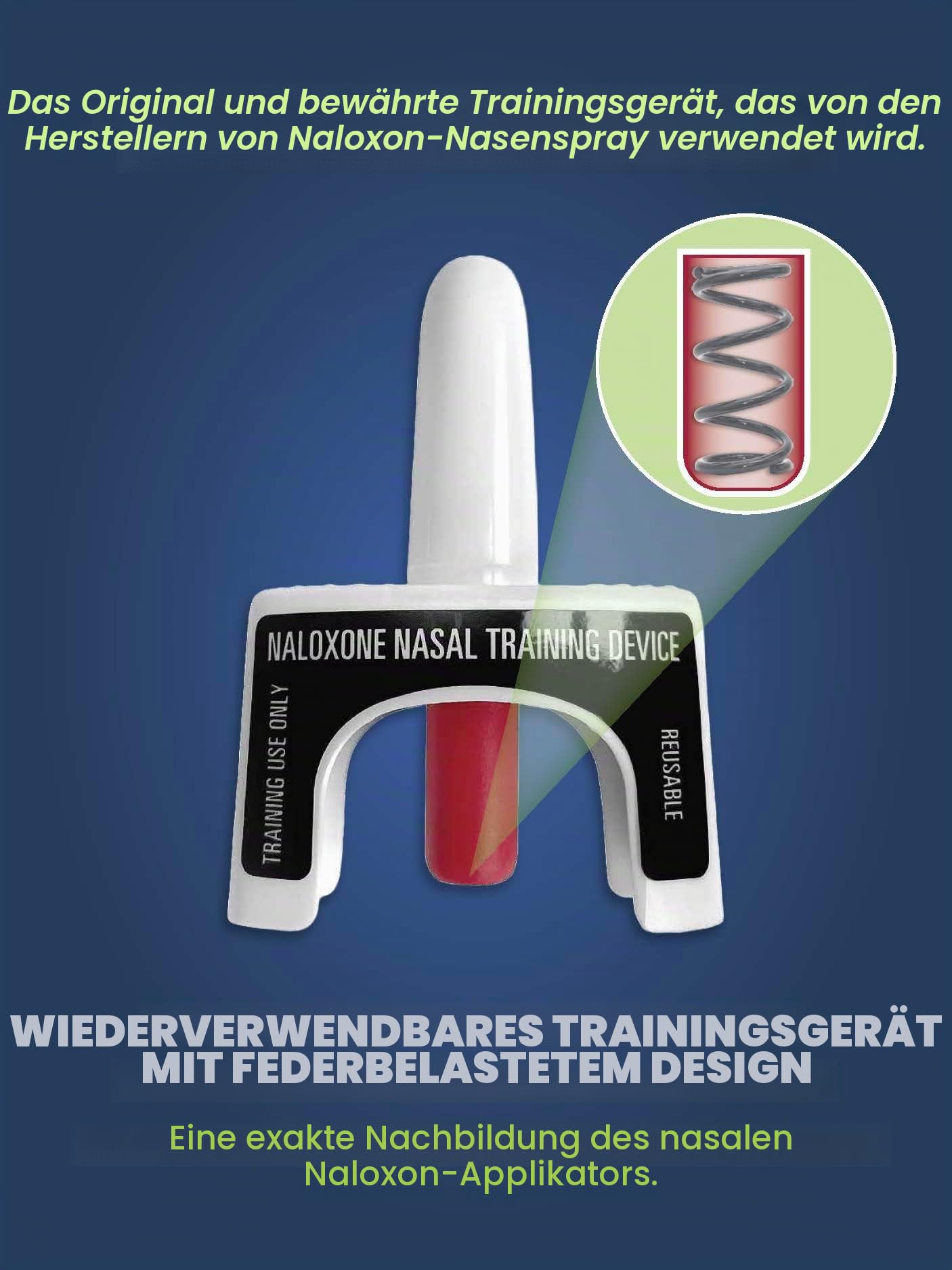 Demo-Trainingsgeräte für den Lehreinsatz in der Nasen-Naloxon-Verabreichung Ideal für Praxis und Demonstration - 4 Stück