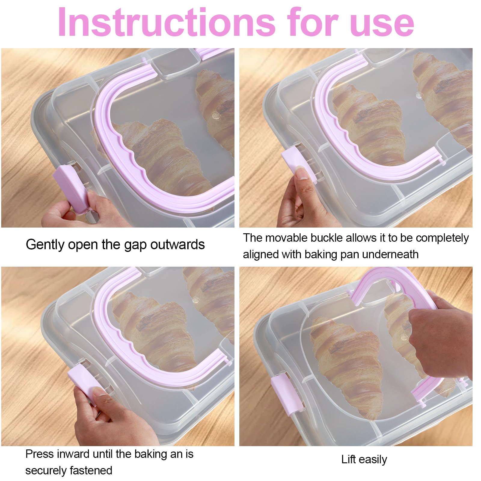 Tcwhniev Elegant and Functional Rectangular Cake Pan with Wide Handle, 10x14 Inch, Nonstick, Oven & Freezer Safe