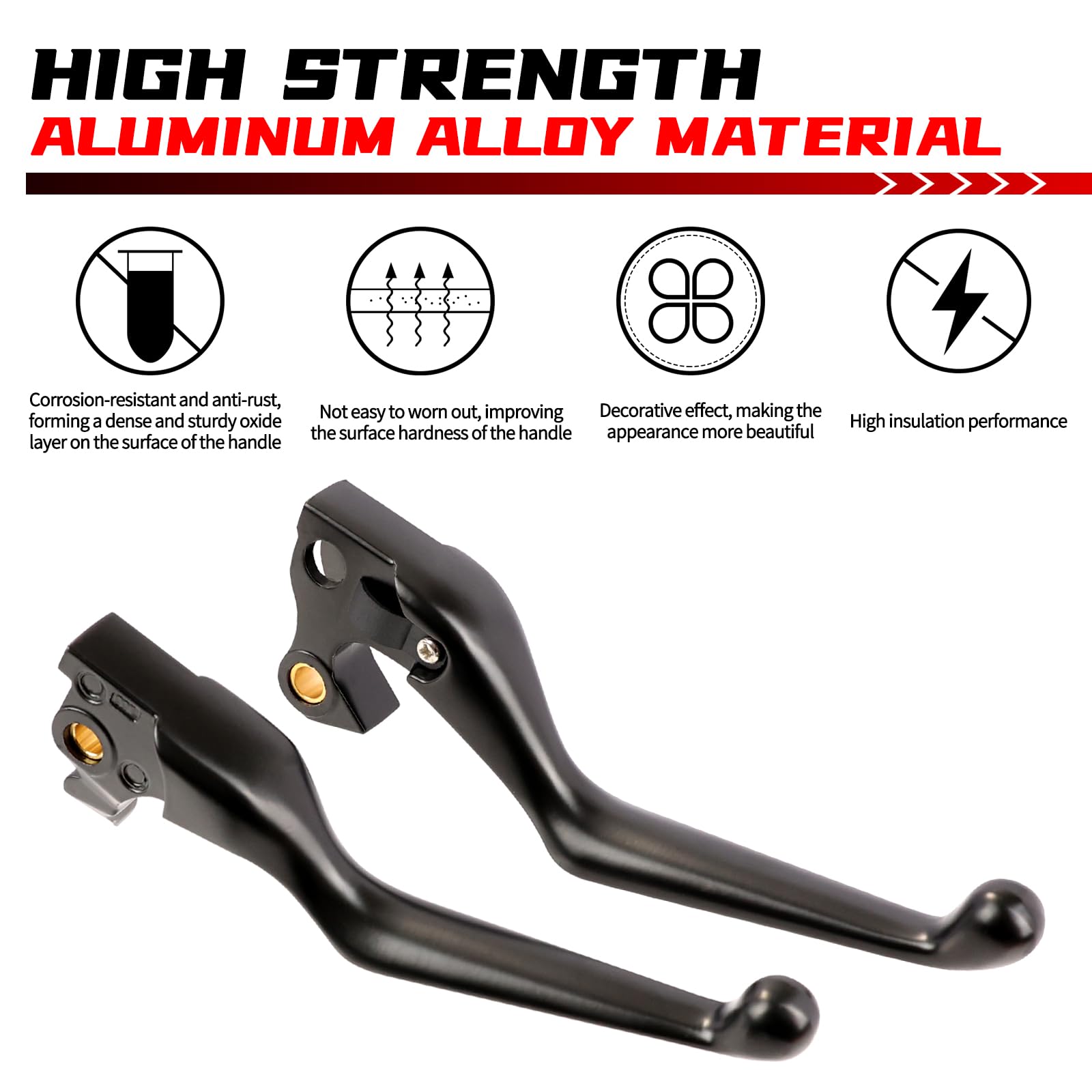 Vs Bamboo LE LEFOSSI Chrome Motorcycle Brake Clutch Hand Levers Aftermarket Part Compatible With Harley Dyna XL Sportster 883 1200 Softail Fat Boy Road King 1996-2003 Clutch Lever - Foto 2