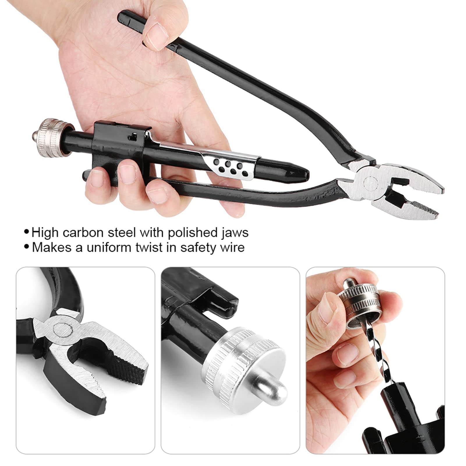Juego de 2 alicates de alambre de seguridad para aviones de 9 y 6 pulgadas, juego de alicates de bloqueo
