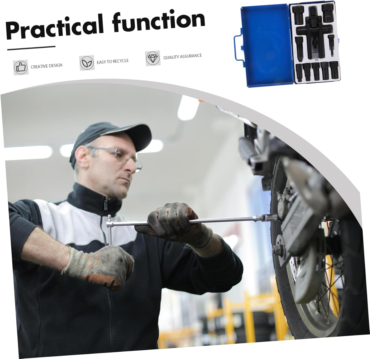 Motorcycle Bearing Removal Tool Rotor Puller Pulley Puller Bearing Gimbal Extractor De for Mechanics DIY Enthusiasts