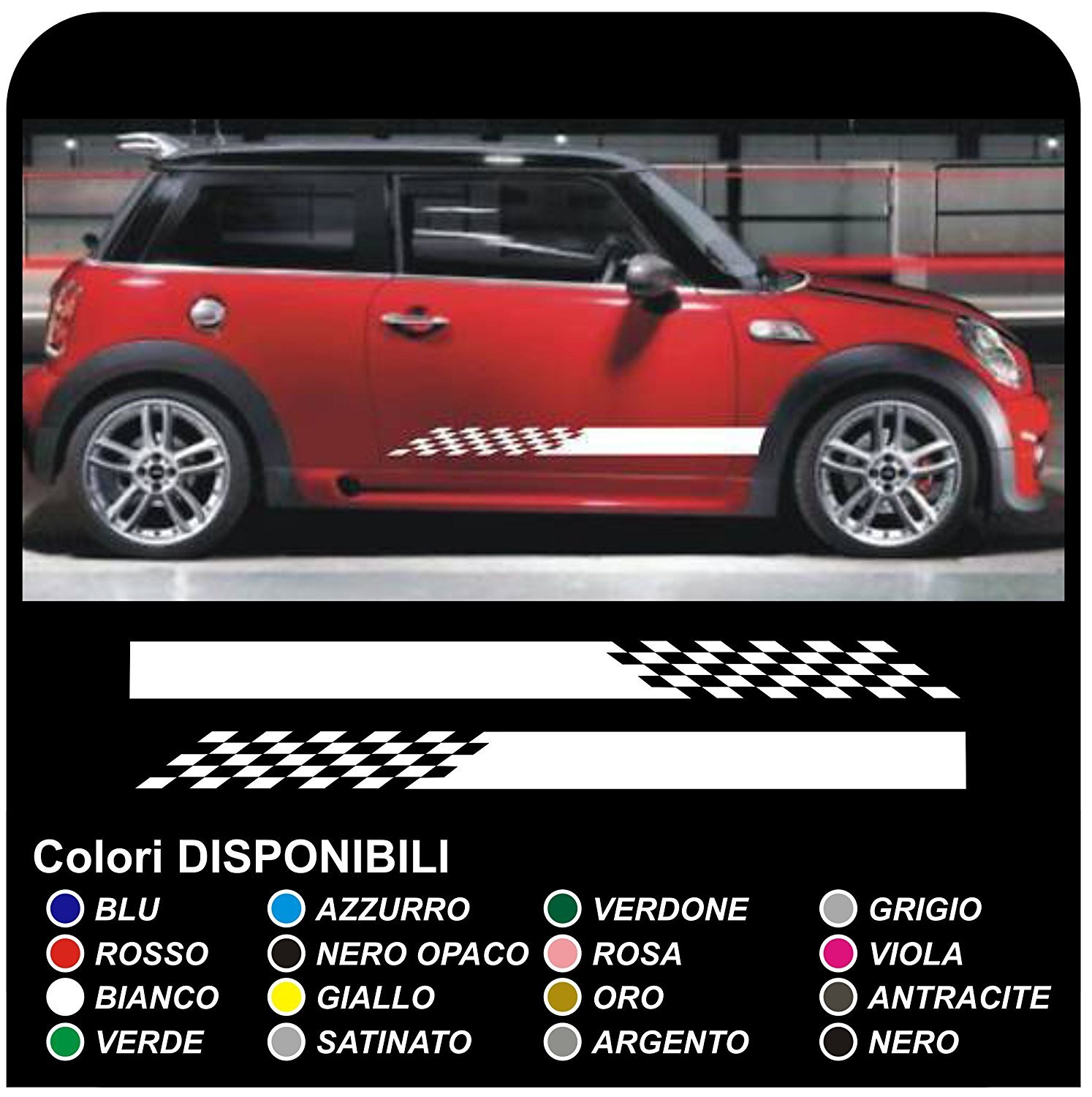20 Aufkleber 6,5cm Schwarz Racing Streifen Modellbau Ministicker - Foto 4