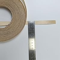 Vista 8 de Tira de bandas de borde de chapa de madera de abedul de 1/2 pulgada x 50 pies, sin planchar, borde de chapa de madera enrollado con adhesivo