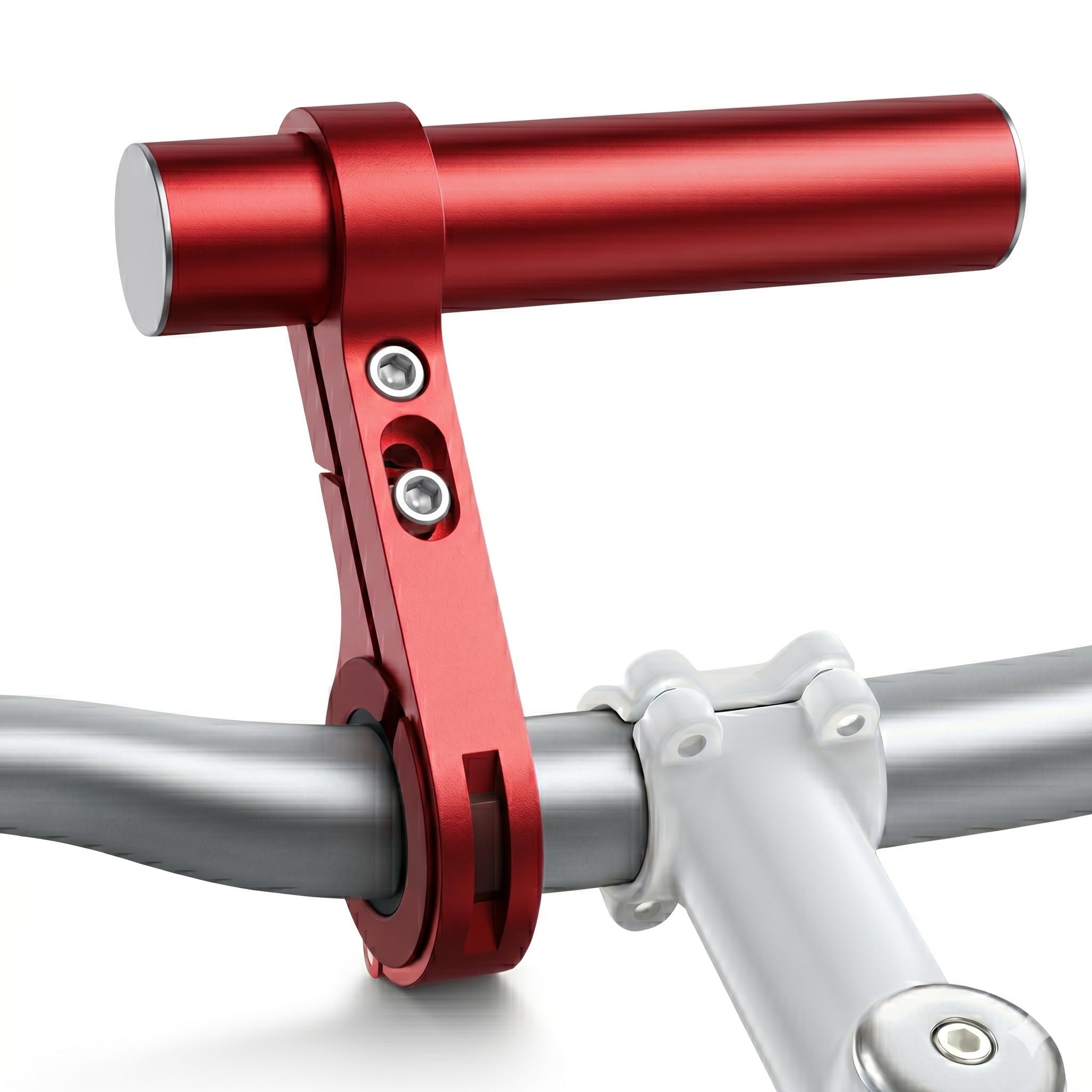 JERN Red Bike Handlebar Extender, Aluminium Alloy, 4 Inch, for Bicycle and Motorcycle, with Single Mounting Clamp Bracket, Fits 0.875 Inch Diameter Handlebars-picture-14