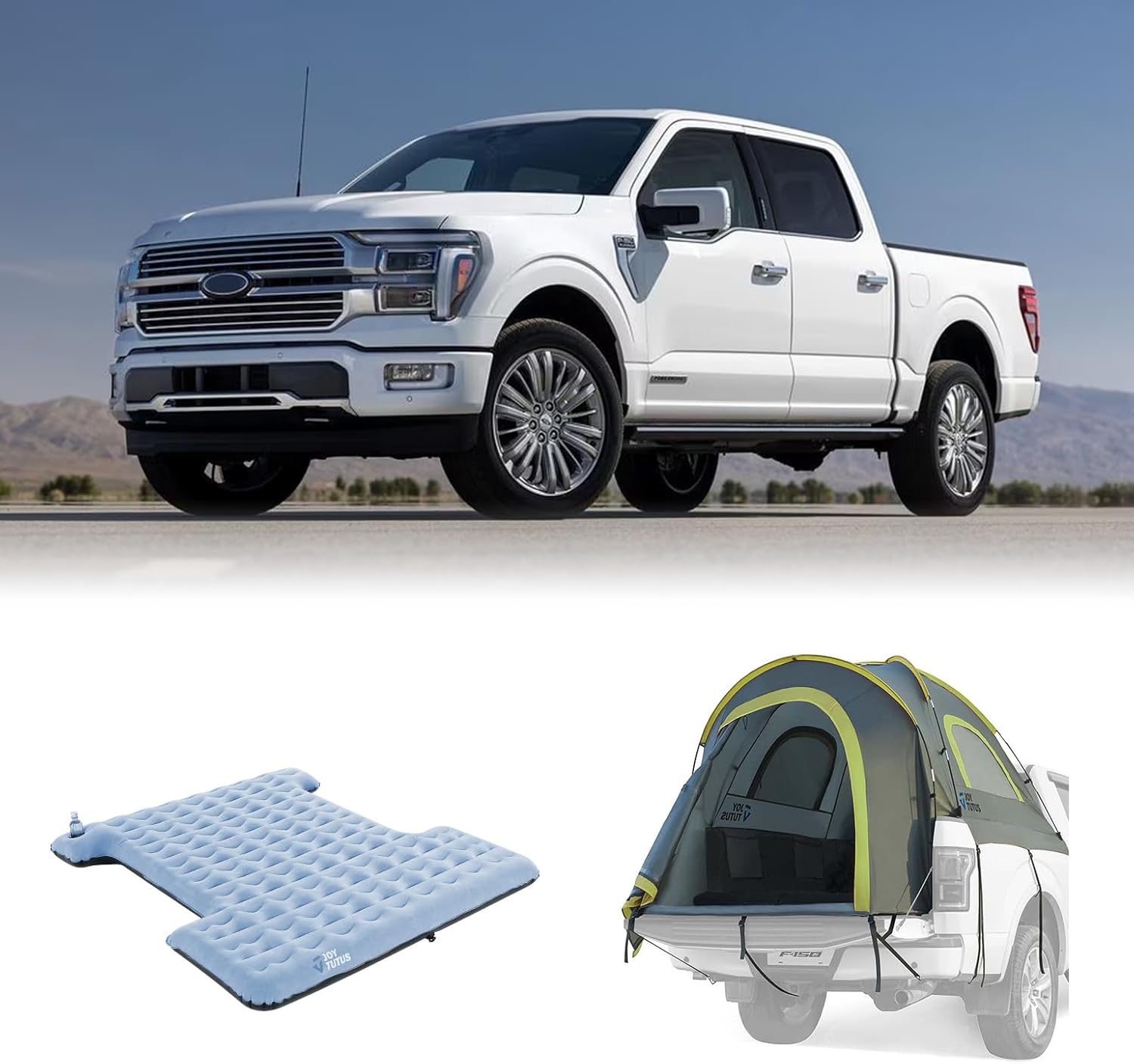 JOYTUTUS 5.5-6ft Truck Tent + JOYTUTUS 5.5-5.8ft Light Version Truck Bed Air Mattress