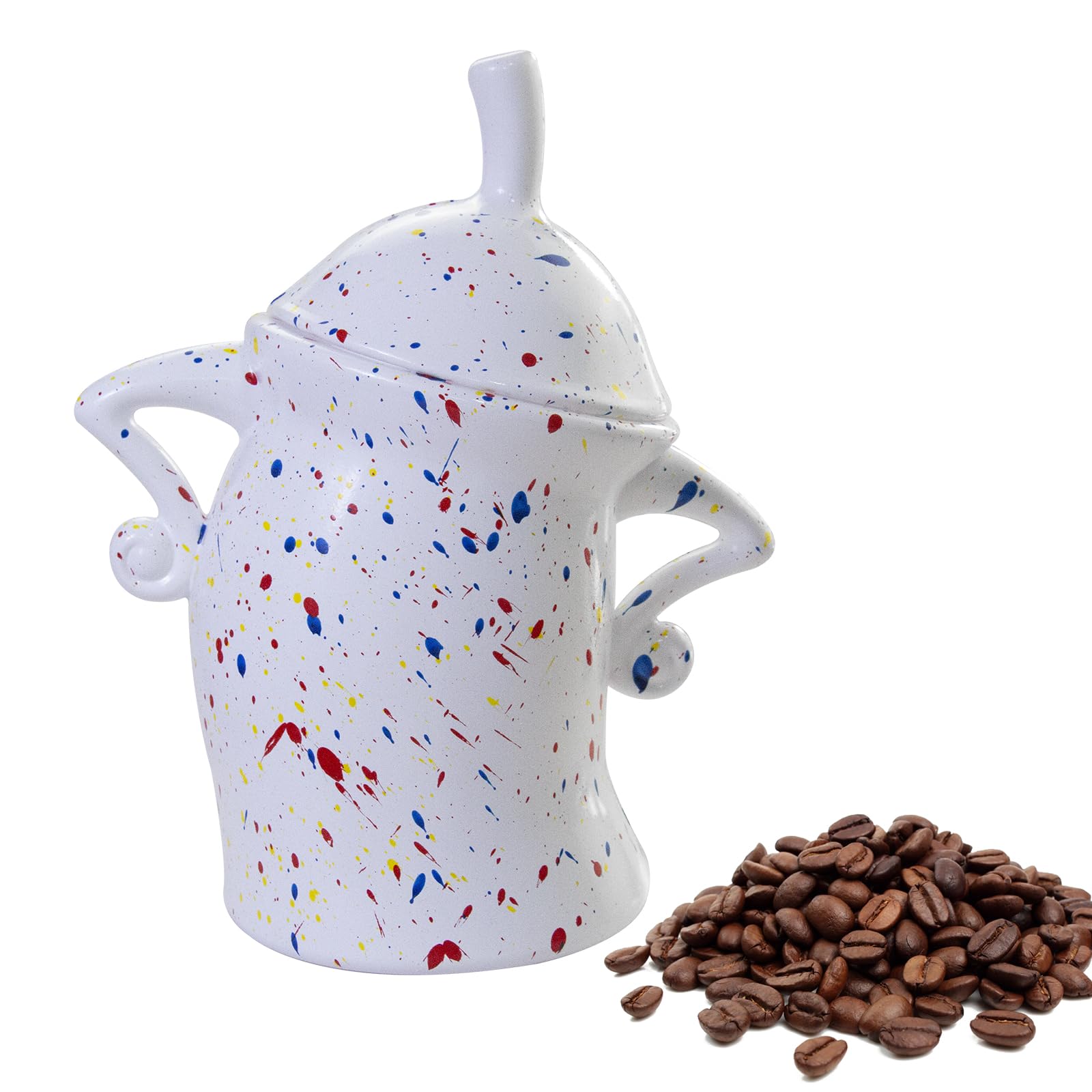 Recipiente con actitud, recipiente de plástico para café de 27 onzas con tapa, tarro de galletas, bonito recipiente hermético para almacenamiento de alimentos, tarro de despensa para té