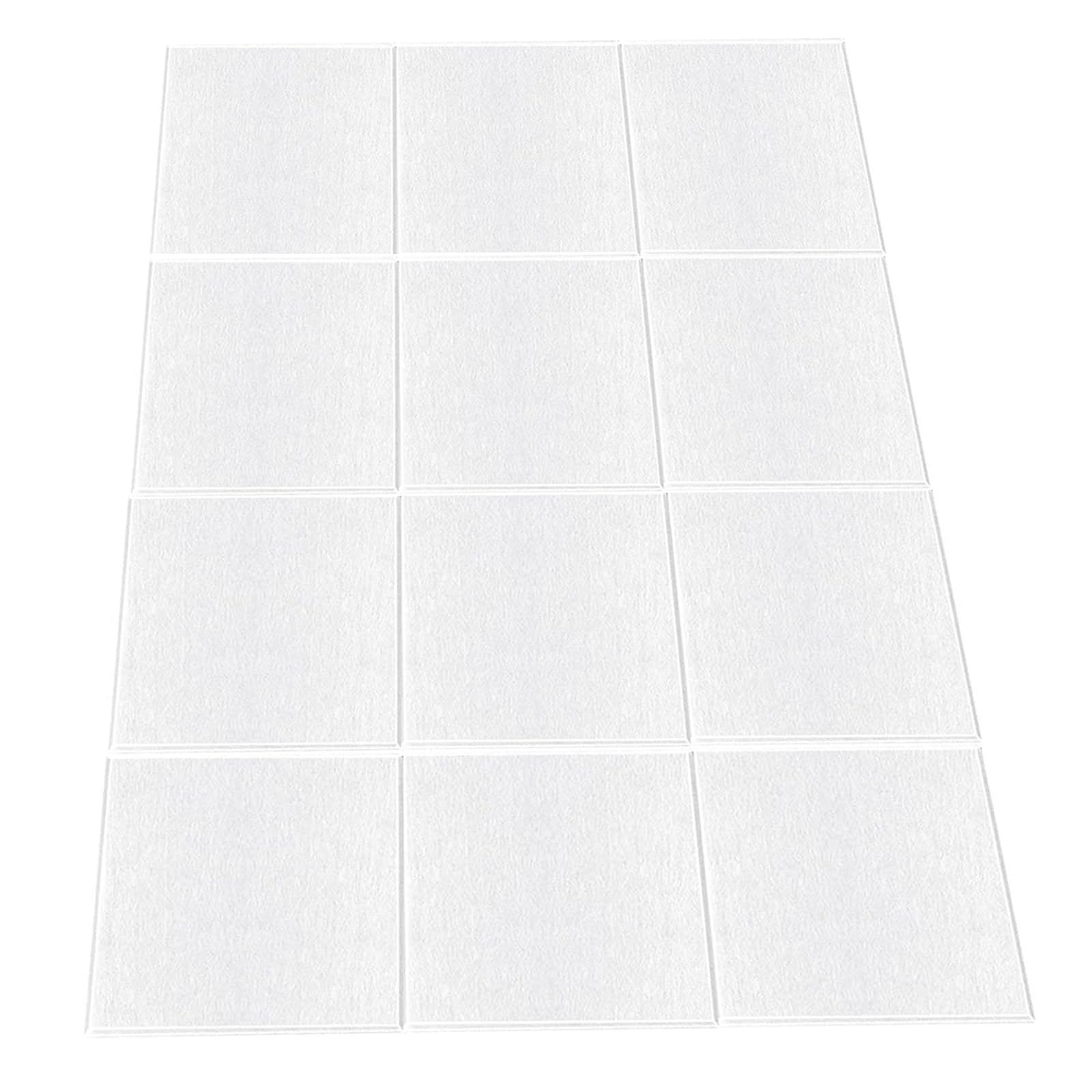 YWLUUOO Of 12 Adhesive Acoustics Foam Panels Square Soundproof Wall Panels Suitable for Recordings Studios Bedroom Adhesive Wall Tiles