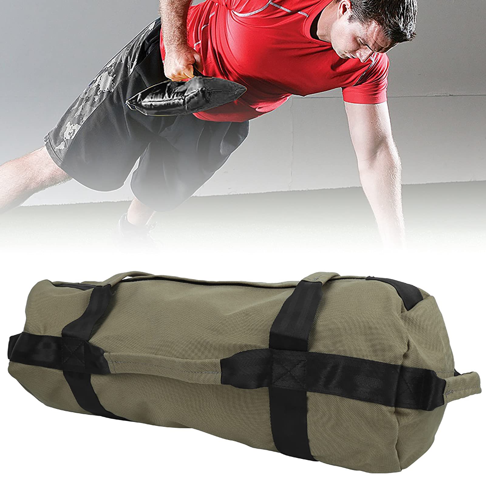 Fitness Power Bag para entrenamiento de fuerza, bolsa de de levantamiento ajustable, material de poliéster, Genericxp08ufhtso