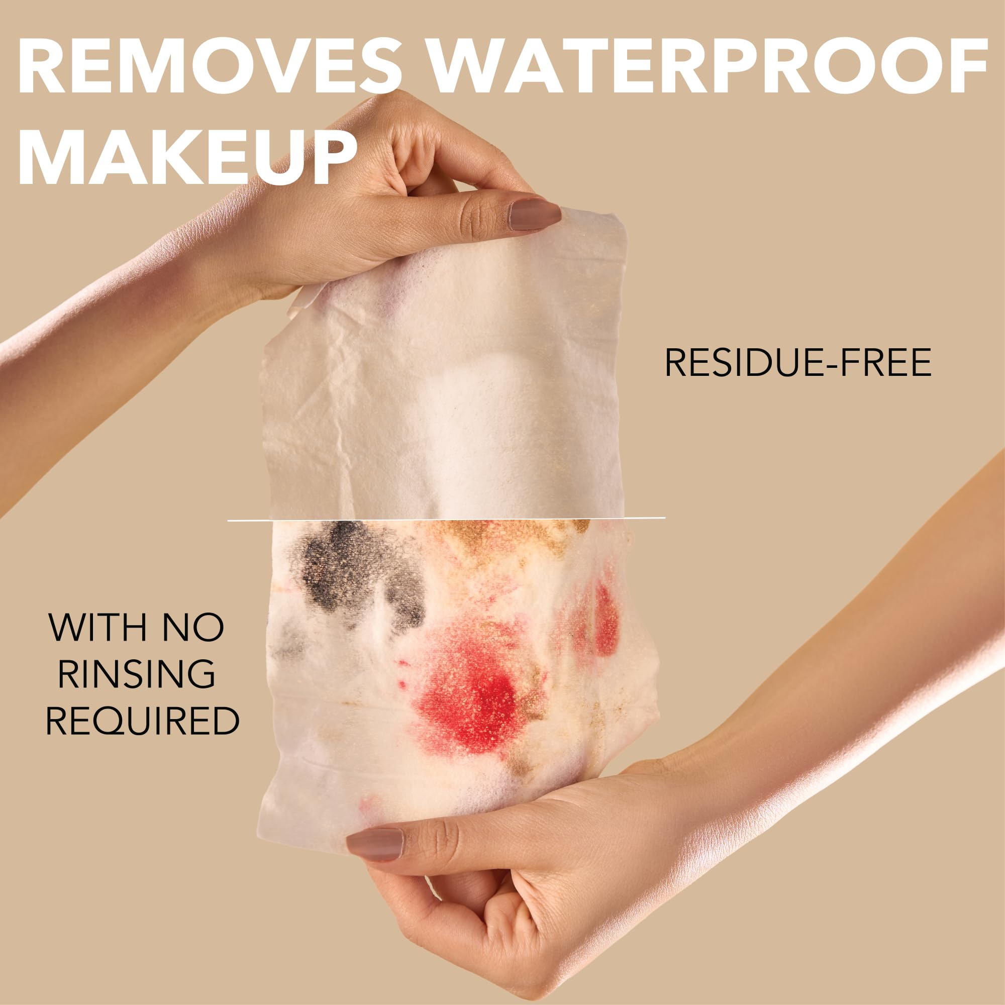 25 toallitas de maquillaje (2, sin colorantes artificiales, paquete de 25)