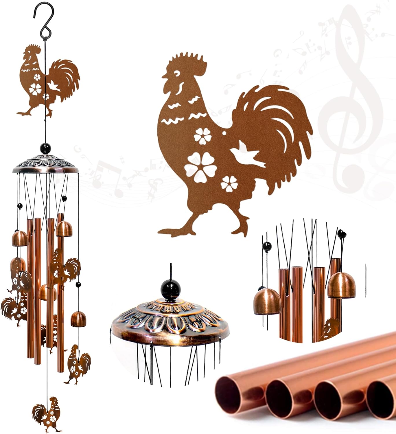 Dachshund Dog Wind Chimes for Outside Windchimes Outdoor/Indoor, Home, Lawn, Porch, Yard Decorations,Metal Garden Decor Dachshund Dog Wind Chimes Gifts for Women/Men Birthday Gifts Memorial Gift