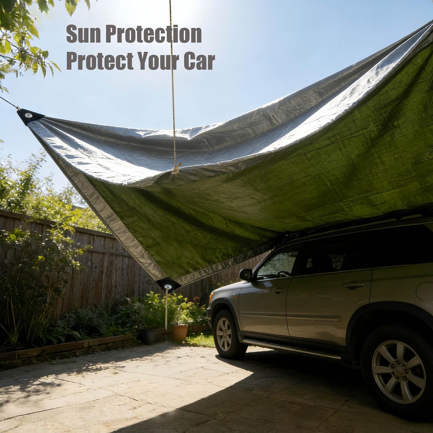 9.2x16ft Heavy Duty Waterproof Tarp,Furniture Waterproof Cover,12 Mil,PE UV with Grommets and Reinforced Edges Resistant Tear Emergency Tarp,Tarpaulin Cover for Car,Boat,Camping,Firewood,Pool Cover