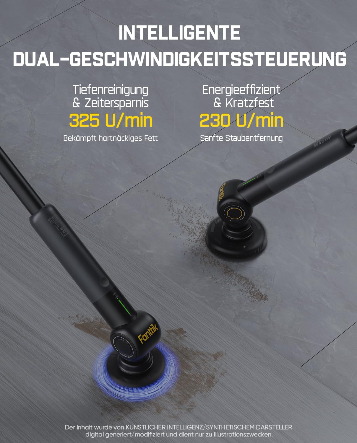 Fanttik G9 Pro Elektrische Reinigungsbürste & 3er-Set Ersatzbürstenköpfe