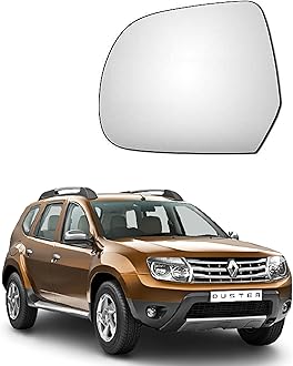 Rear View Mirror Glass (Left/Passenger Side) Compatible with Renault Duster (Type-1) 2012-16