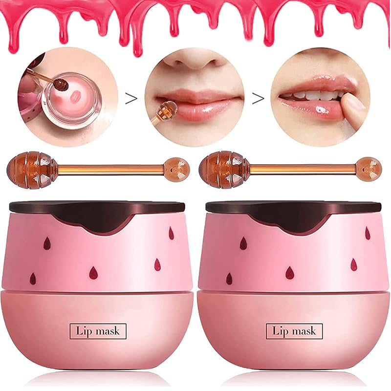 Loobexery Bálsamo Labial em Pote com Própolis e Morango, 5,5 g, Pacote com 2