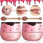 2 Pack Strawberry Lip Mask & Balm Pot - Propolis Moisturizing Hydrating Lip Sleeping Mask - Prevents Dry & Cracked Lips - Exfoliator (Strawberry)
