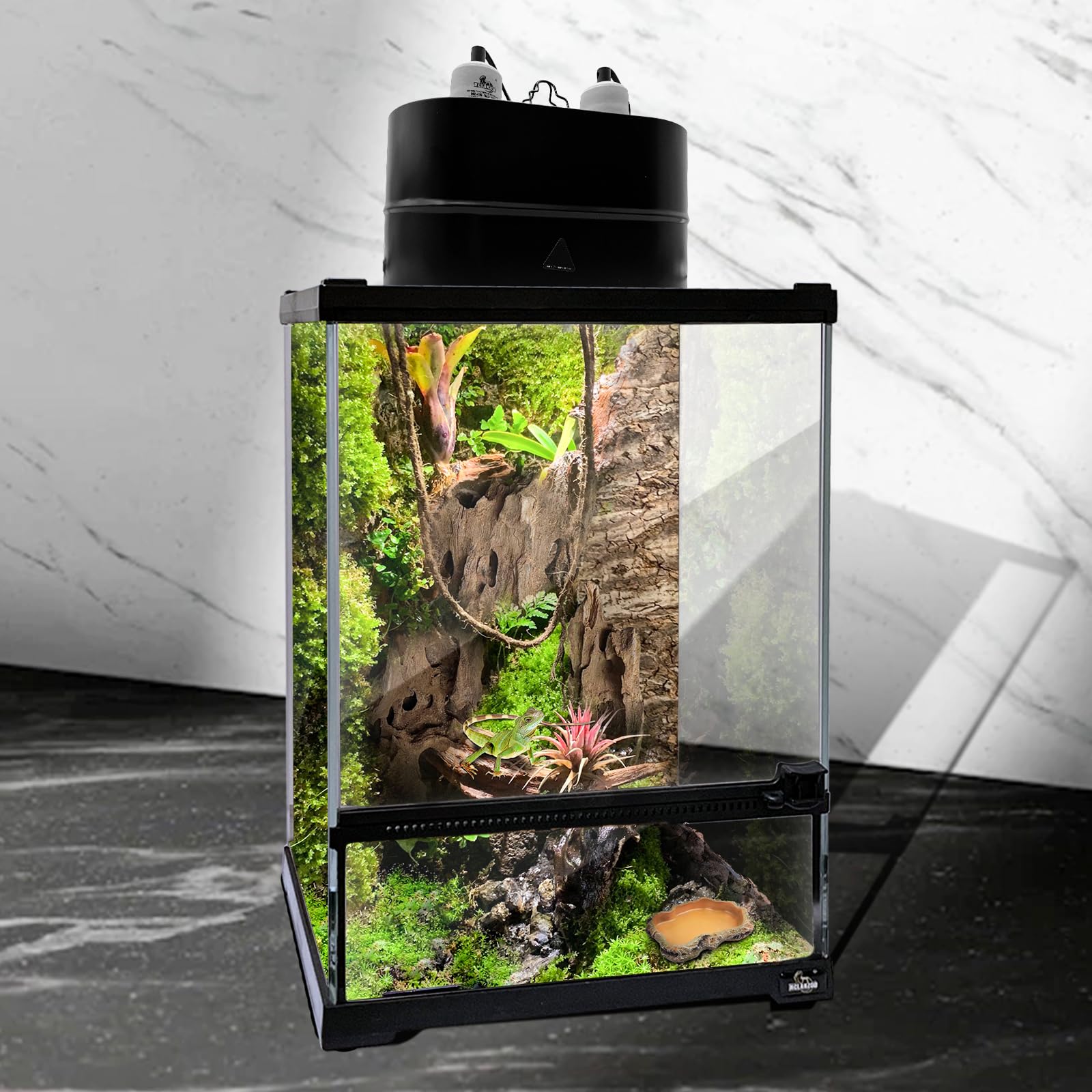 Dual Reptile Light Fixture Deep Dome,Max 150W,UV Lamp Fixture Dual Lamp Cap for Reptiles Terrarium with Two Independent Switches Heat Lighting Lamp Kit. - image 7
