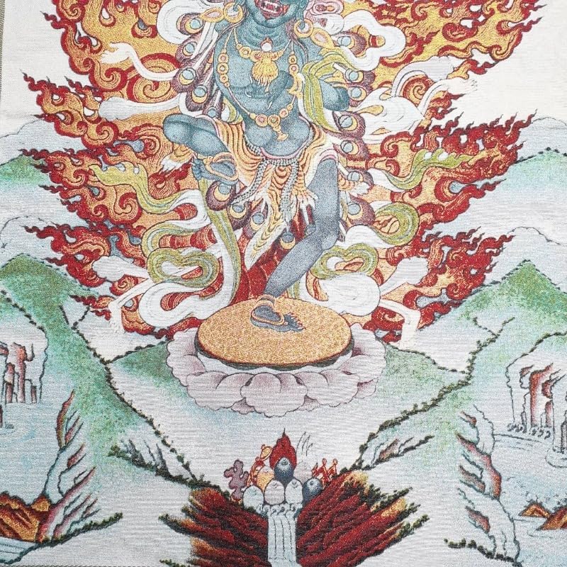 Miniatura 4 de Fengshui - Tapiz de seda para colgar en la pared, diseño tibetano Thangka, Vajrayogini, Vajravarahi, Tangka, yoga, budista, para colgar en la pared,