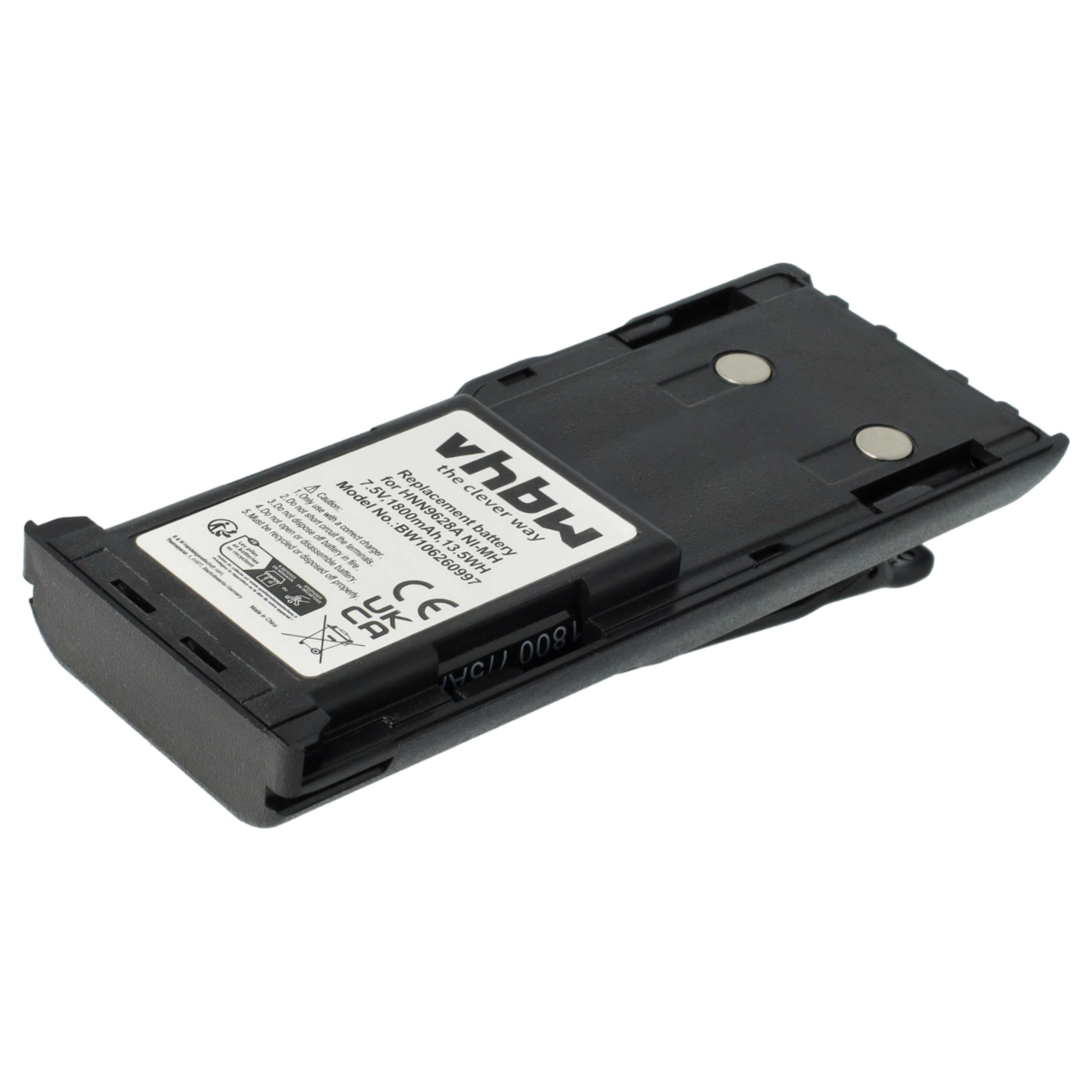 vhbw 2x Battery compatible with Motorola CP450, GP300, GP308, CP450LS, CP250 Radio, Walkie-Talkie (1800 mAh, 7.5 V, NiMH) + Belt Clip — view 9