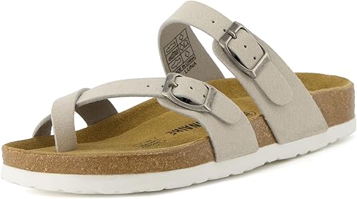 Miniatura 6 de CUSHIONAIRE Luna Sandalias para mujer con plantilla de corcho para más comodidad