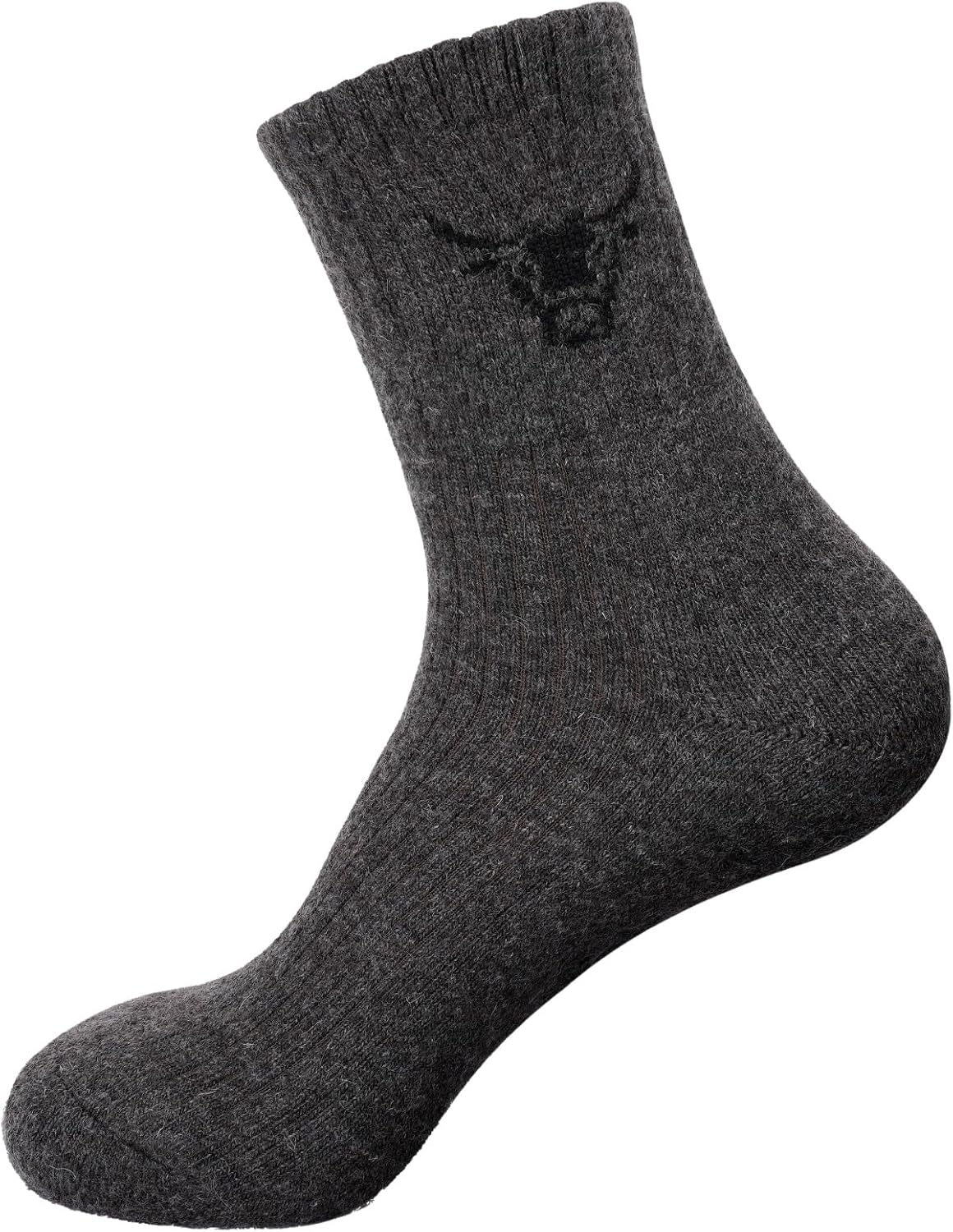 90% Mongolian Wool Socks for Women & Men–Undyed Wool Socks,Cozy Winter Socks for Hiking,Home & Sleeping –1/3/5 Pairs