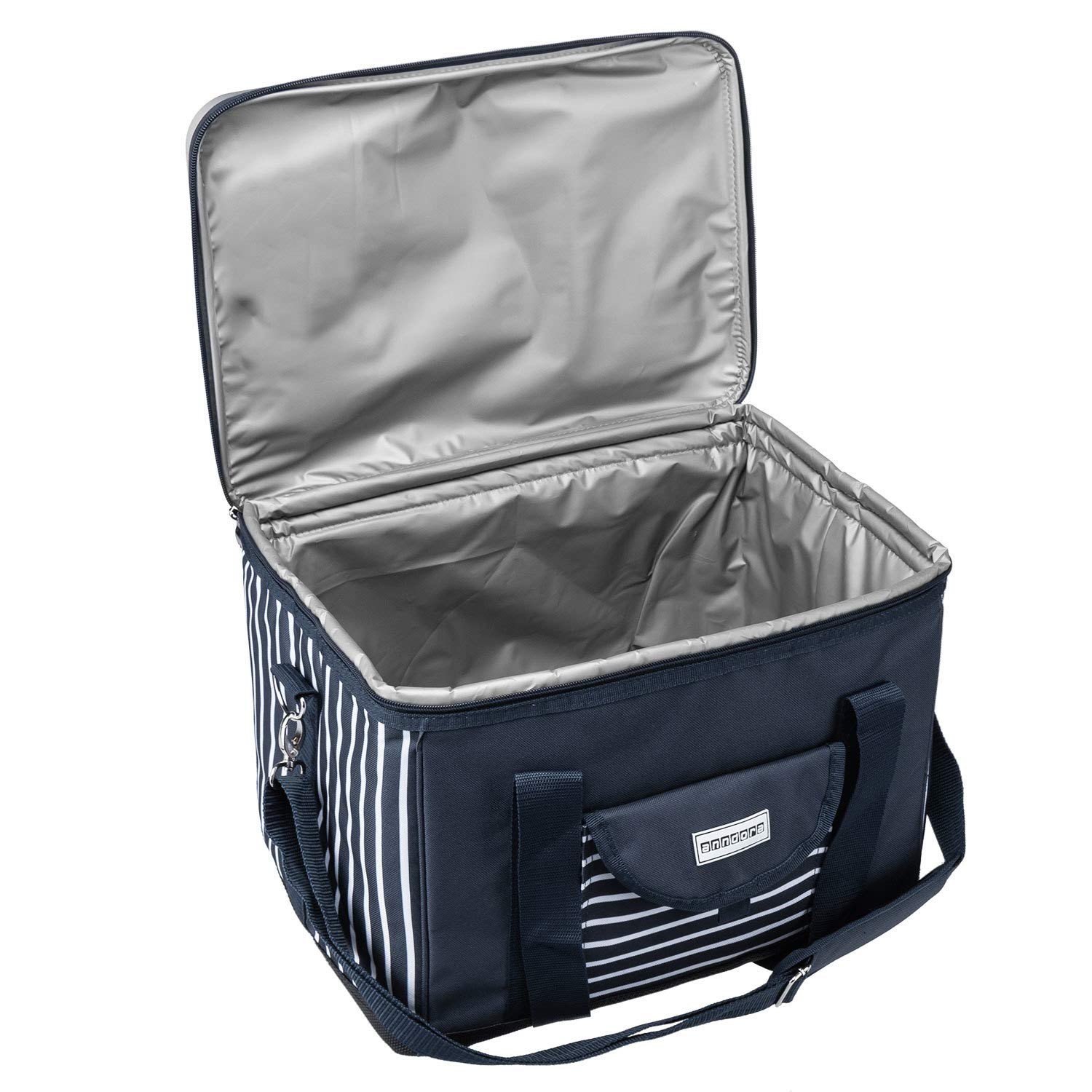 anndora Kühltasche XL 40 Liter – große Isoliertasche mit Getränkehalter & Tragegurt – auslaufsicher & belastbar bis 10kg – Thermotasche für Picknick, Camping, Strand & Einkauf