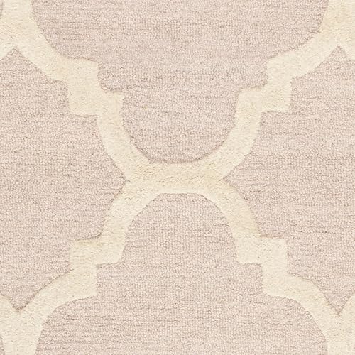 Miniatura 7 de Safavieh Cambridge Collection Tapete de lana hecho a mano, color celeste y marfil. CAM140A, Lana