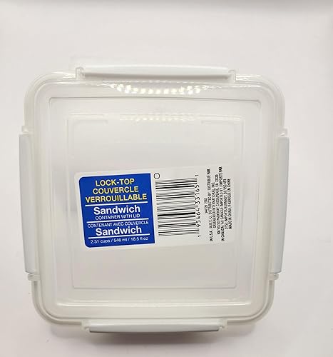 NB QUANITY ONE Tres colores que se muestran para varios ejemplos de colores. Recipiente de plástico para sándwiches con tapa a presión. Almuerzo de