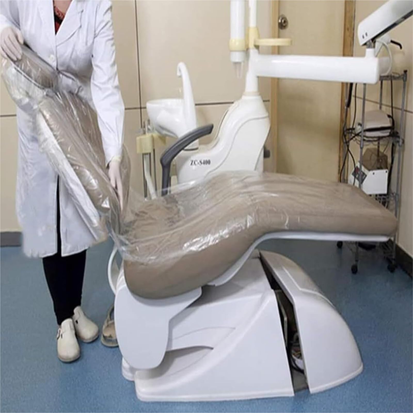 Pokrowiec na fotel dentystyczny, wodoodporny rękaw ochronny, sanitarny plastikowy pokrowiec na krzesła dentystyczne i tatuażowe, pełna ochrona siedziska i zagłówka