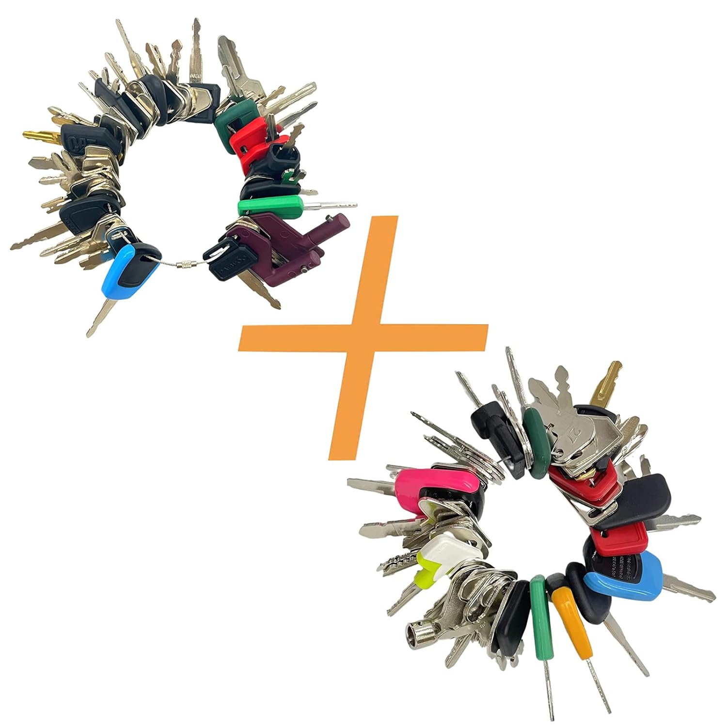 42PCS + 38PCS Heavy Equipment Key Set, Construction