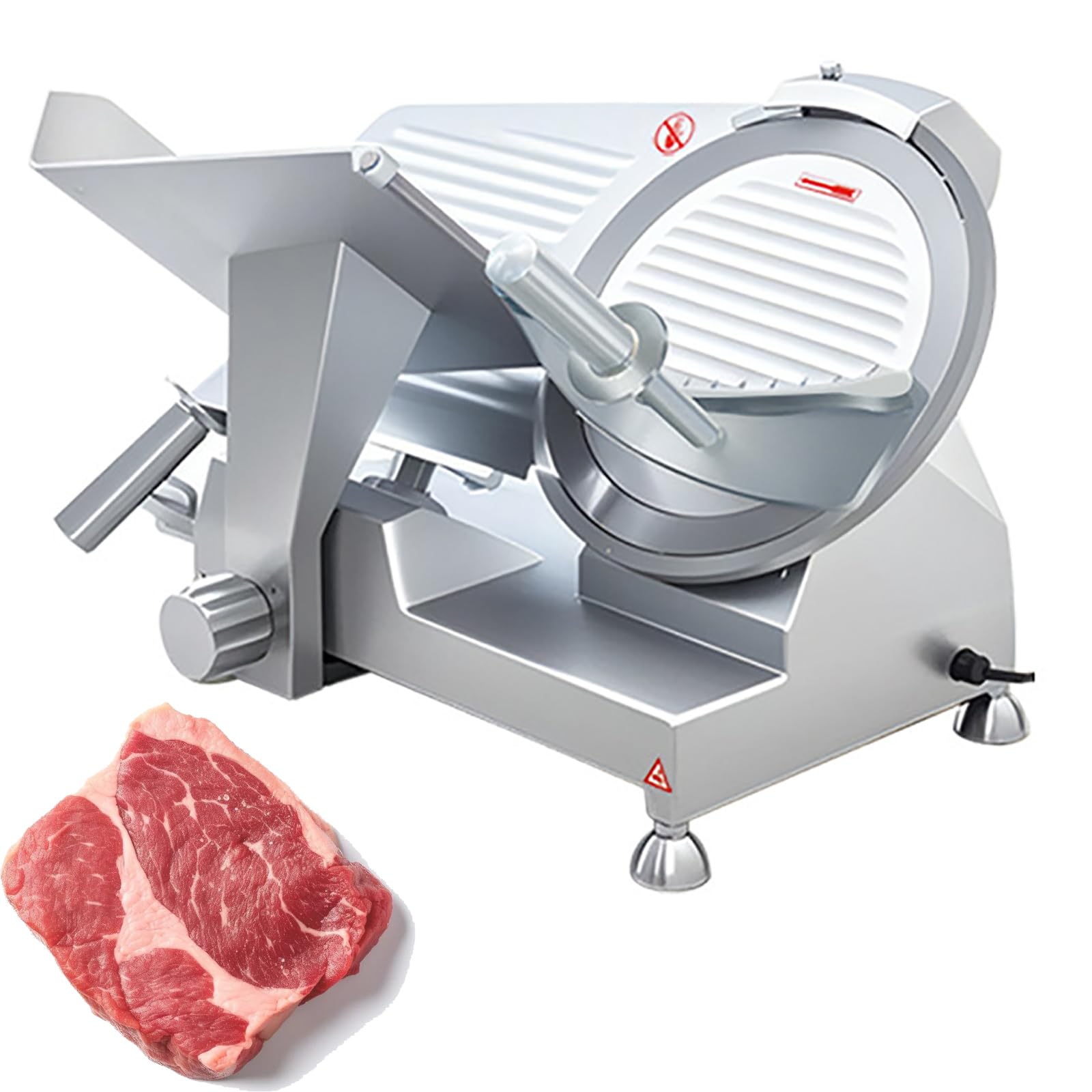 Affettatrice Elettrica per Carne E Pane, Affettatrice per Salumi, Spessore Regolabile da 0.2-15 Mm, Taglierina Elettrica, Taglierina per Alimenti da 250 W per Formaggi, Uso Domestico