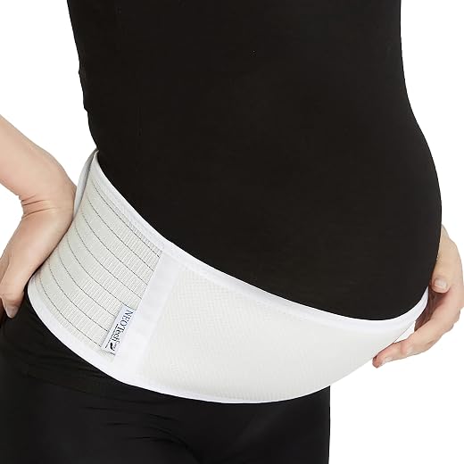 Neotech Care Adjustable Maternity Belt - Light and Breathable Pregnancy Belly Support Band for Pregnant Women (White, Regu...