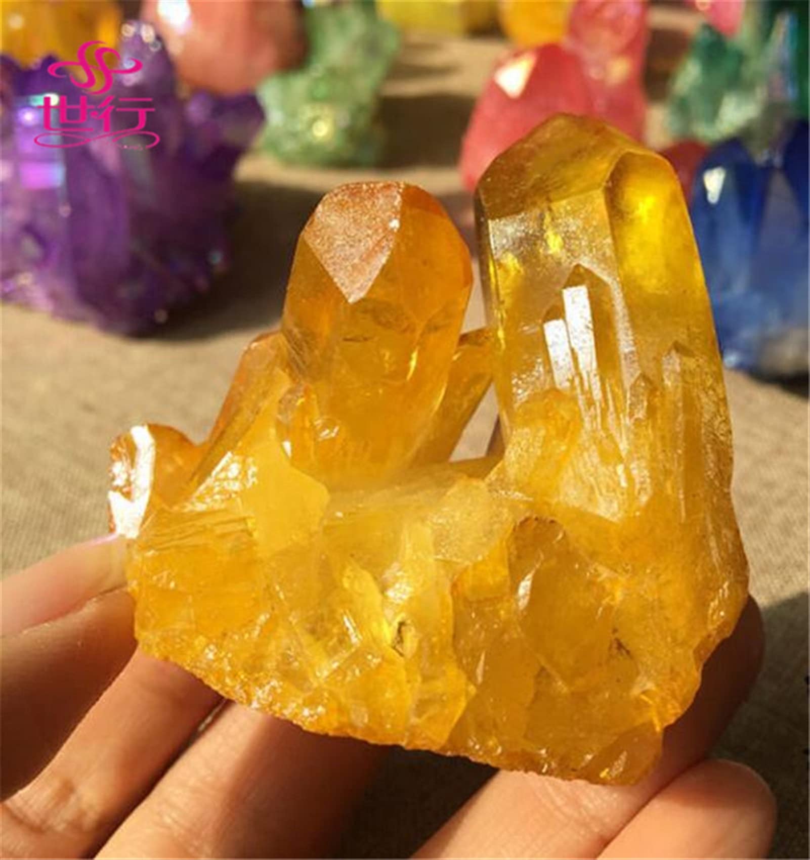 Cristal Naturel Rugueux Quartz Aura Arc-en-Ciel Idée Cadeau Originale 1 Pièce