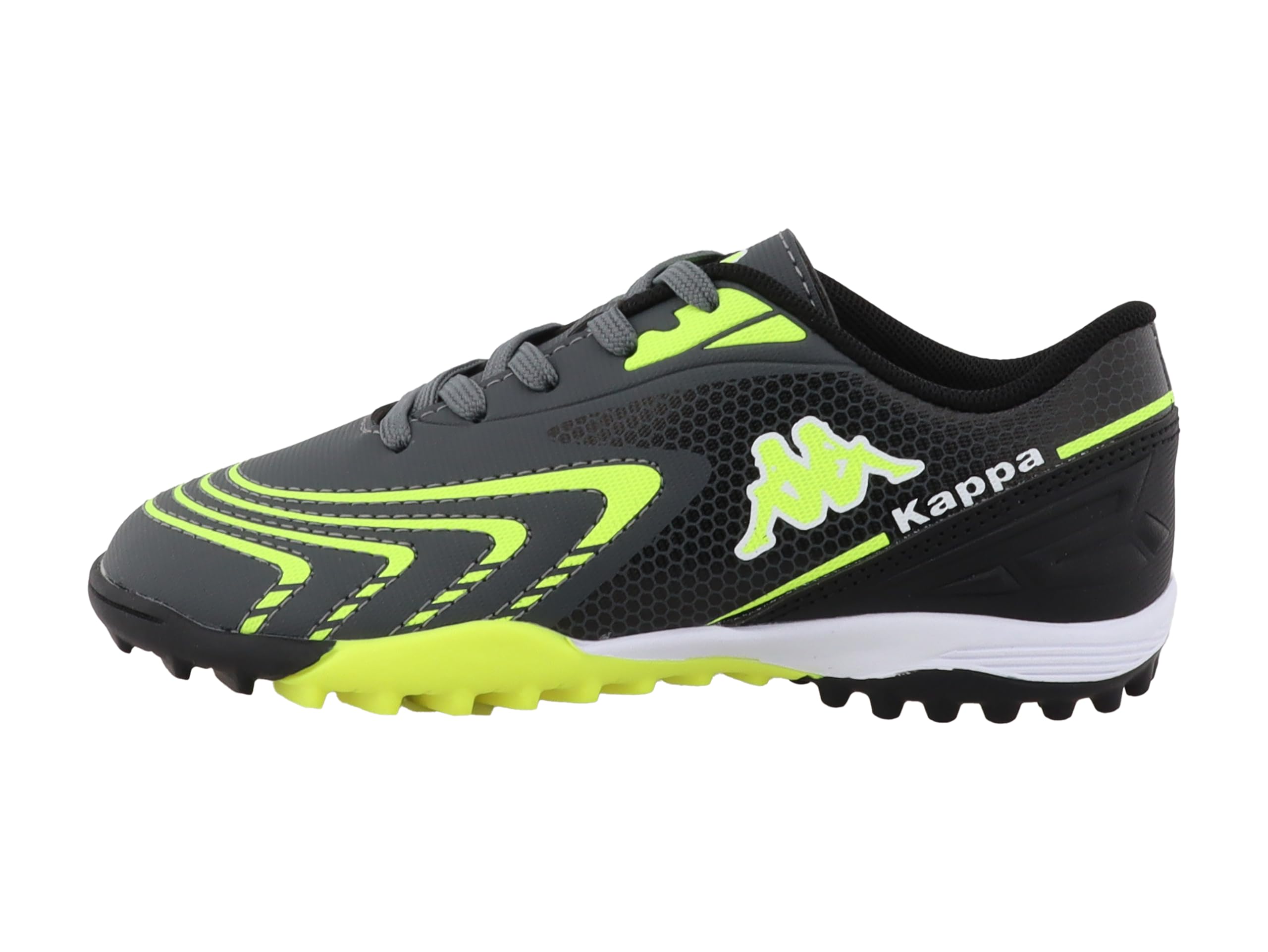 Supremo - Kappa Boy's 95k0623001 Sneaker, Coal Lime, 10.5 UK Child