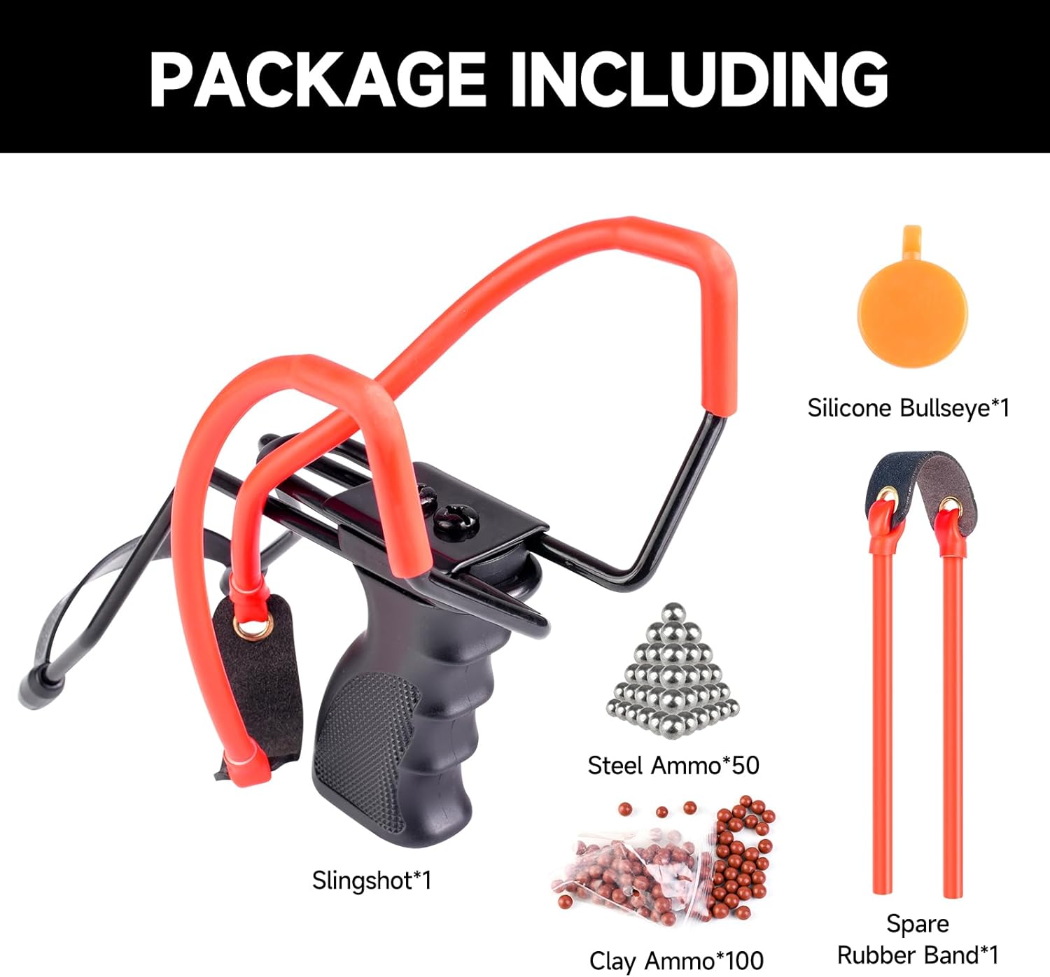 Catch&Hunt Wrist Rocket Slingshot for Adults, Scalable Powerful Professional Shooting Sling Shot, with Ammo,Spare Rubber Band,Targe（Tenhanced Style）
