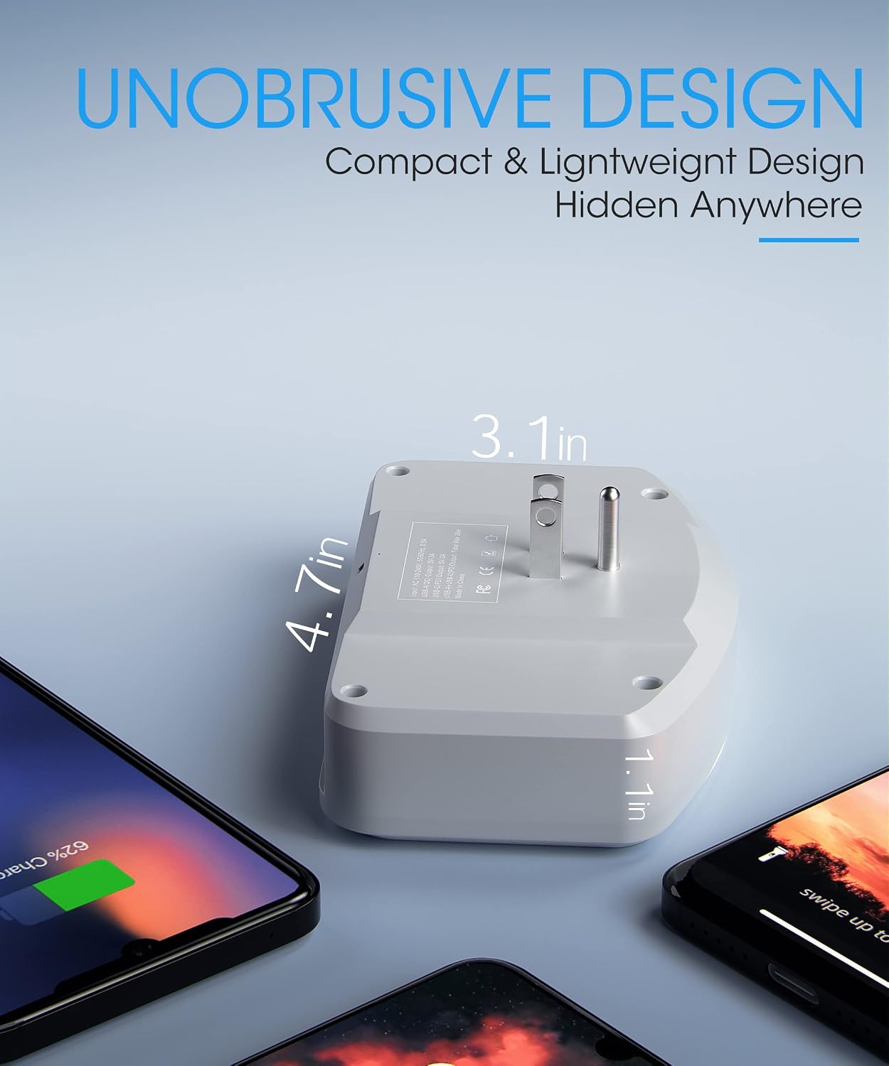 Buedarate Hidden Camera Wall Charger with WiFi Spy Camera Hidden Cameras Outlet HD 1080P Wireless for Home Security Secret Camera with USB Fast Charger 20W PD Charging Port Wall Charger Nanny Cam