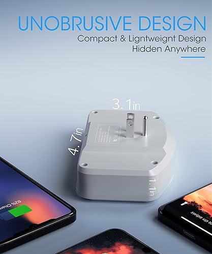 Miniatura 5 de Buedarate Cargador de pared de cámara oculta con cámara espía WiFi, salida de cámaras ocultas HD 1080P inalámbrico para cámara secreta de seguridad