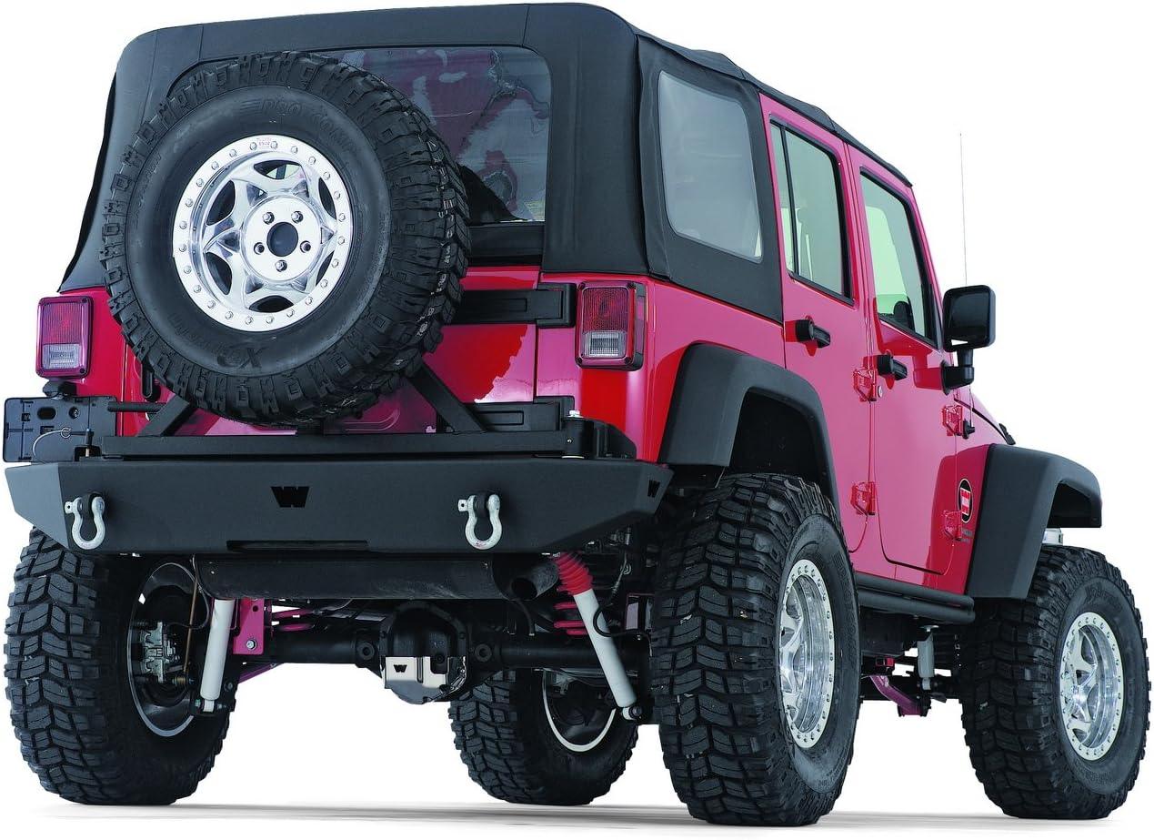 WARN 74300 Rock Crawler Rear Bumper for Jeep Wrangler (2007-2017) and Wrangler JK (2018)
