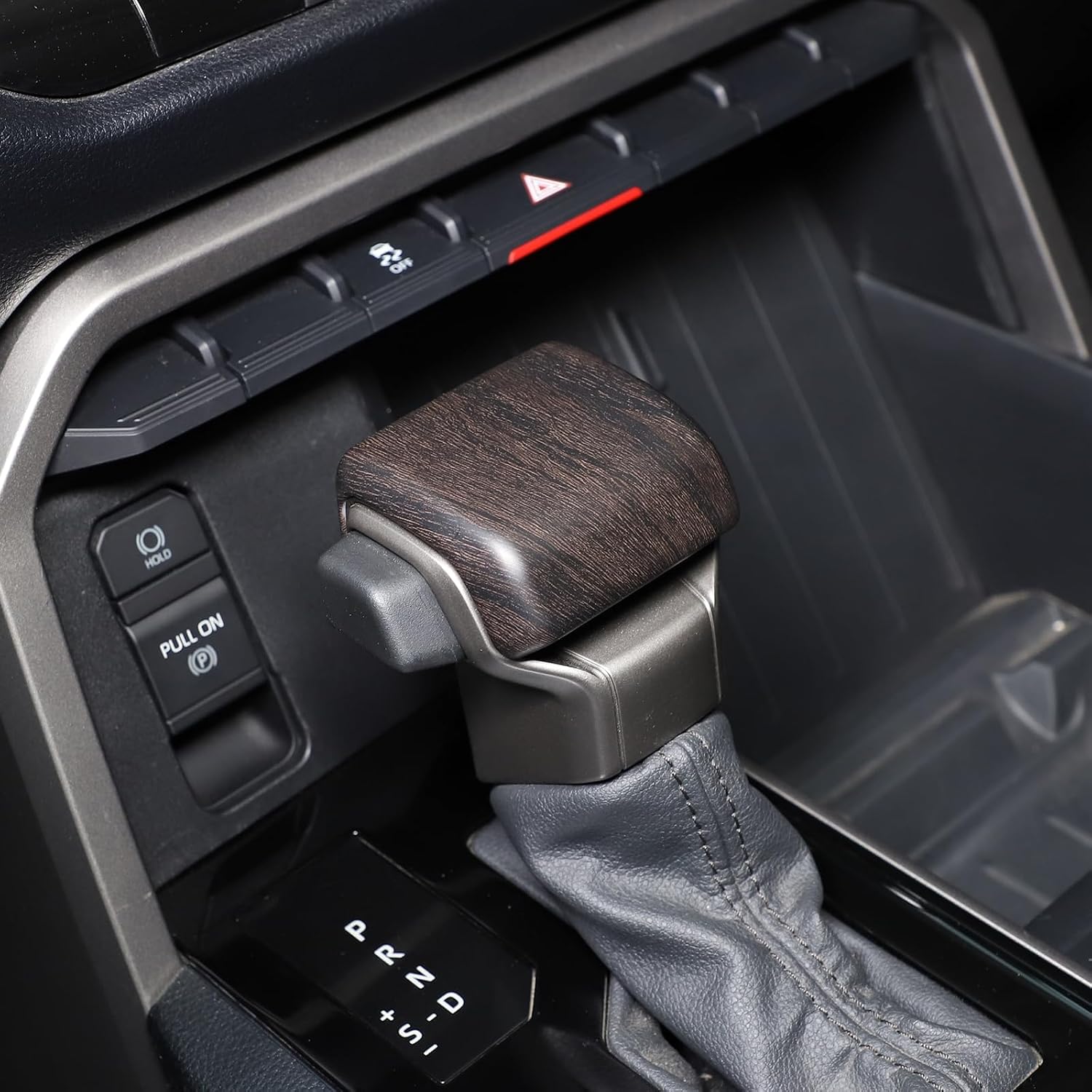 ABS Car Console Gear Gear Shift Knob Head Protection Trim,Shift Gear Protection Trim,Compatible with Toyota Tacoma 2024+ Interior Accessories (Oak Wood Grain)