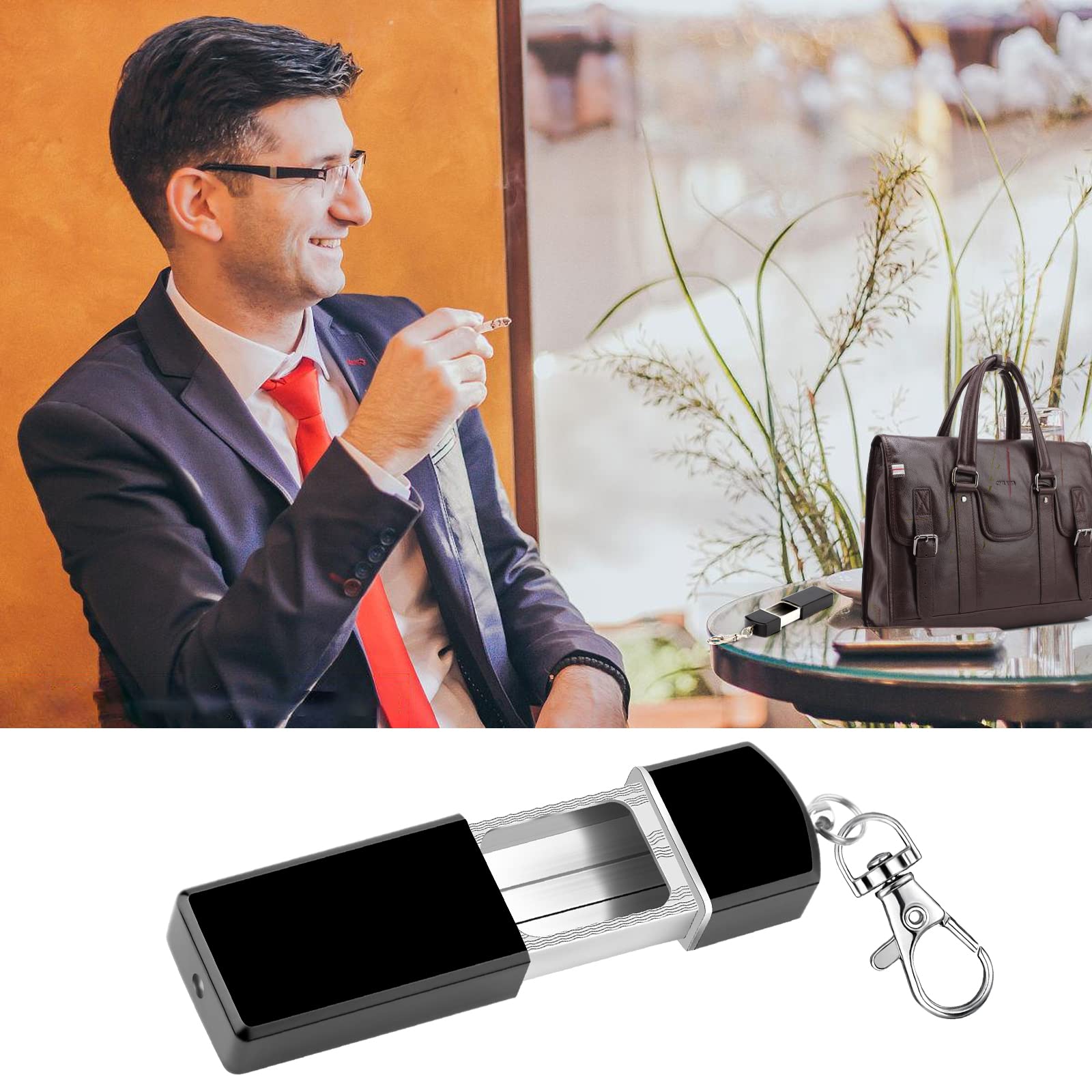 Cendrier De Poche Portable En Acier Inoxydable - Anti-odeur, étanche, Avec Clip - Pour Camping, Voyage, Extérieur