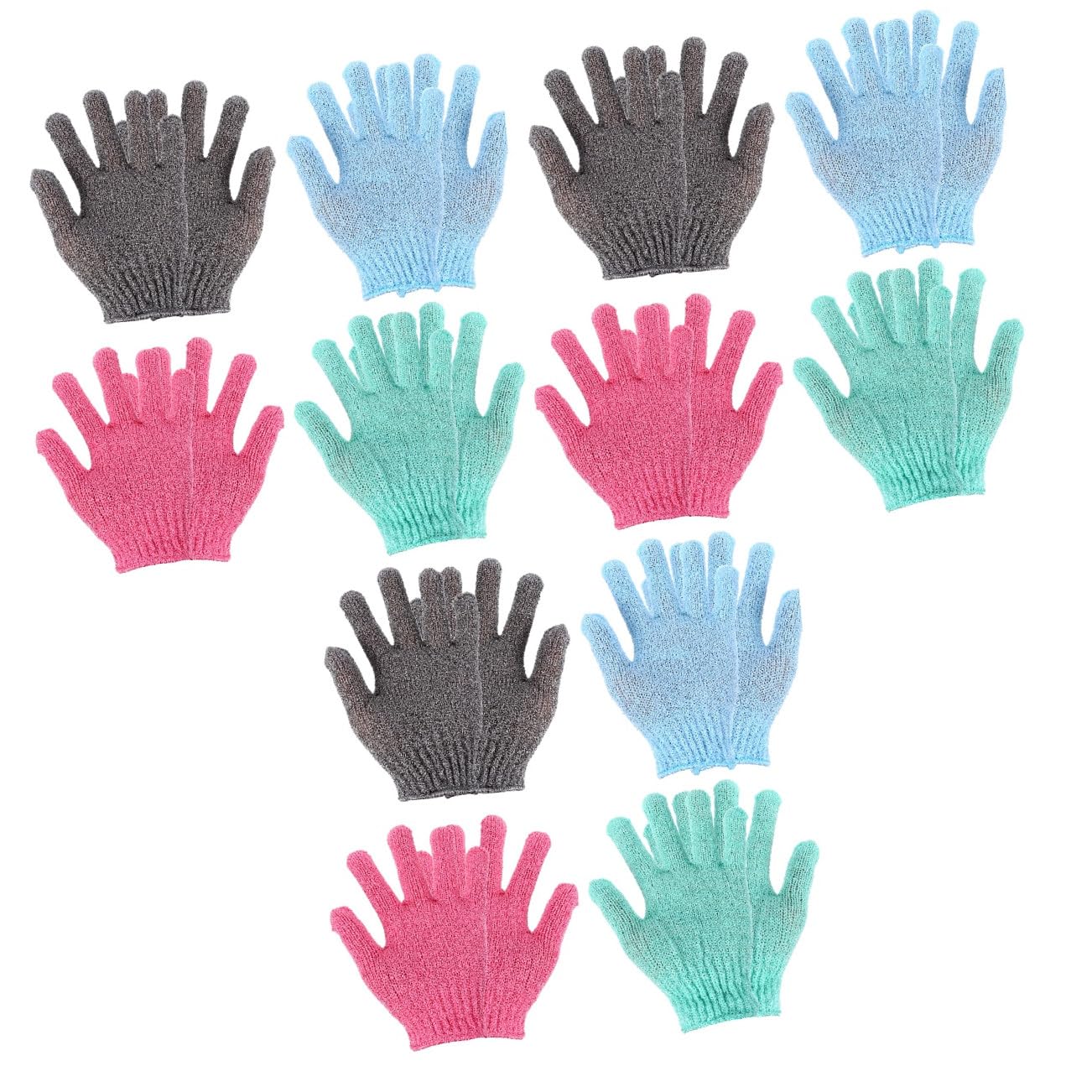 POPETPOP 12 Pares Guantes Para Fregar Barro Guante Para Lavar Platos Guante Exfoliante De Doble Cara Guantes De Masaje De Baño Guantes Exfoliantes De Baño Toalla De Cara Escarchado Nylon