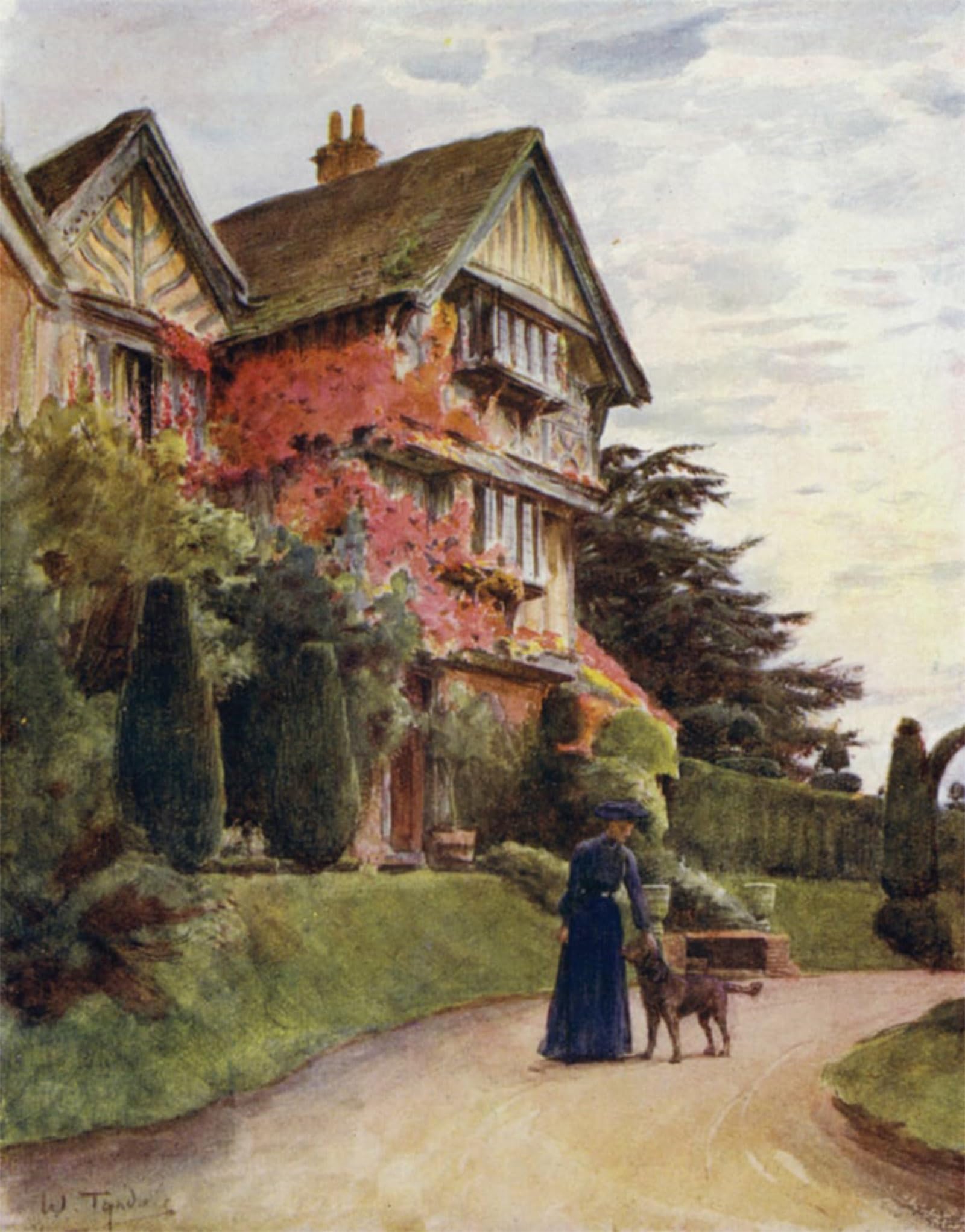 Serendipitp No Frame Vintage Wall Art Canvas Nordic Poster Canvas Print Picture The New Forest Littlecroft Lyndhurst By Walter Frederick Roofe Tyndale Wall Art Poster For Home Decor 60X90cm